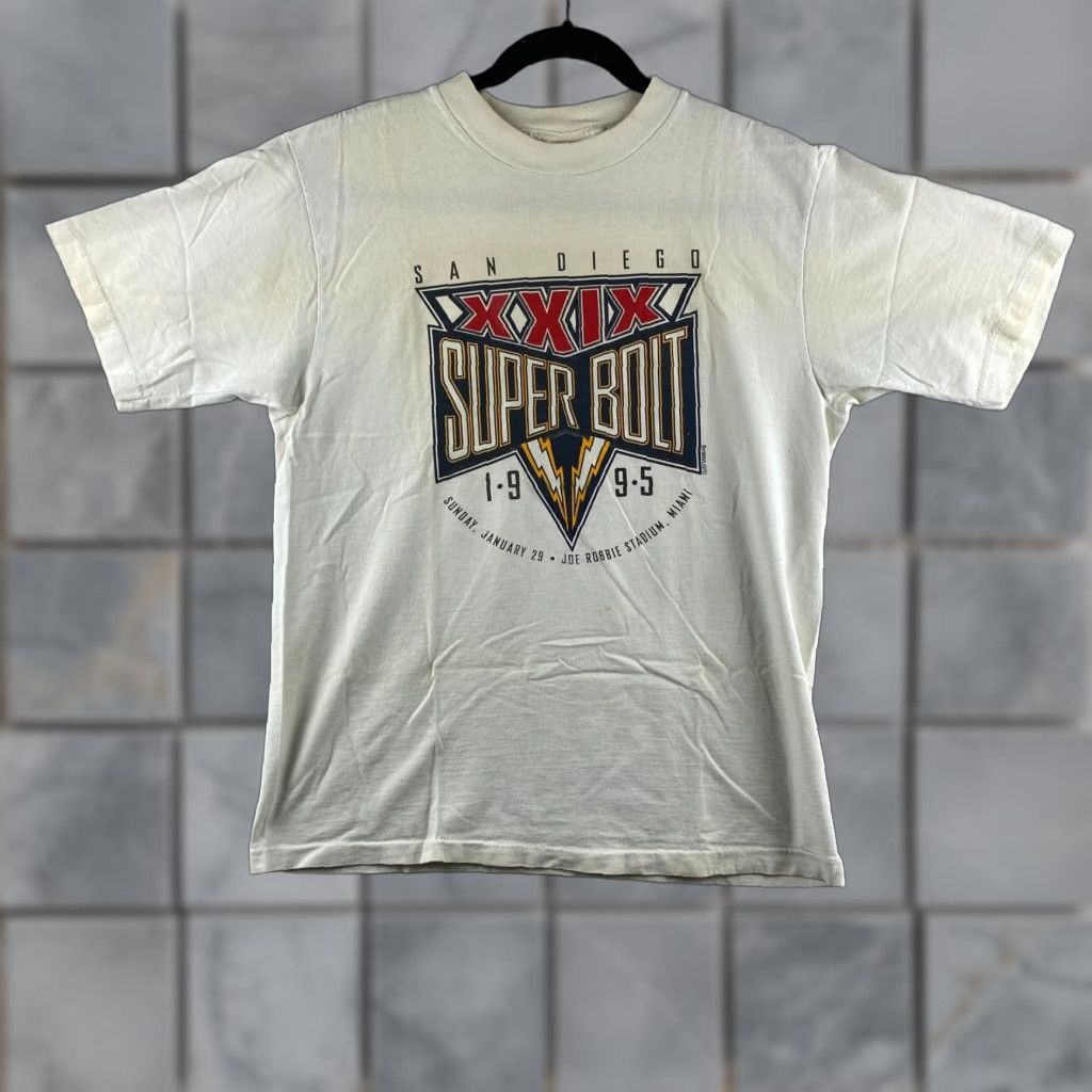 Vintage VINTAGE All Sport Shirt Mens Large White Graphic Print San Diego Chargers 90s Bolt Size US L / EU 52-54 / 3 - 1 Thumbnail