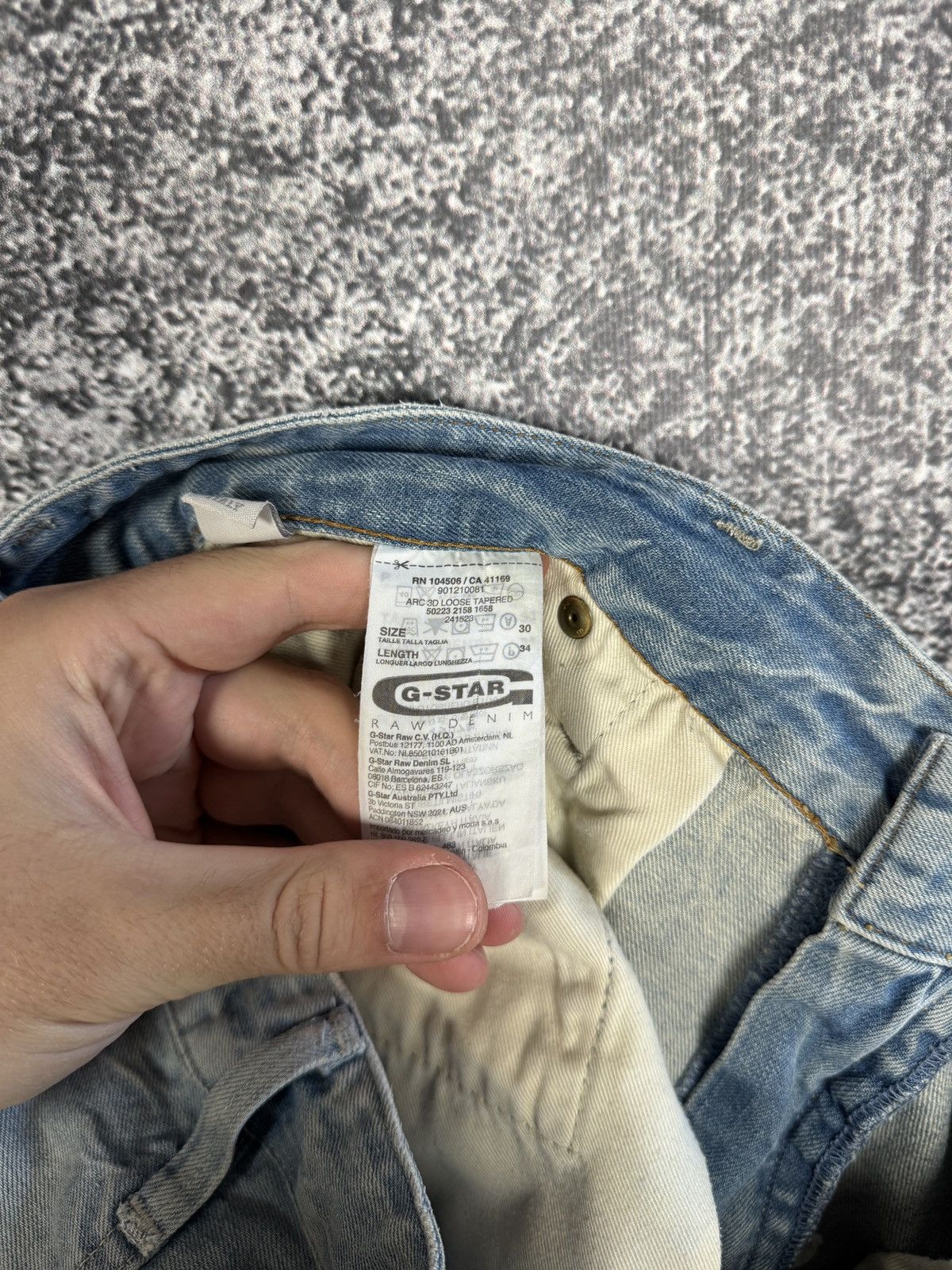 G-Star G-Star RAW Arc 3D Loose Tapered Jeans Distressed Italy Sz 30 Size US 30 / EU 46 - 9 Thumbnail