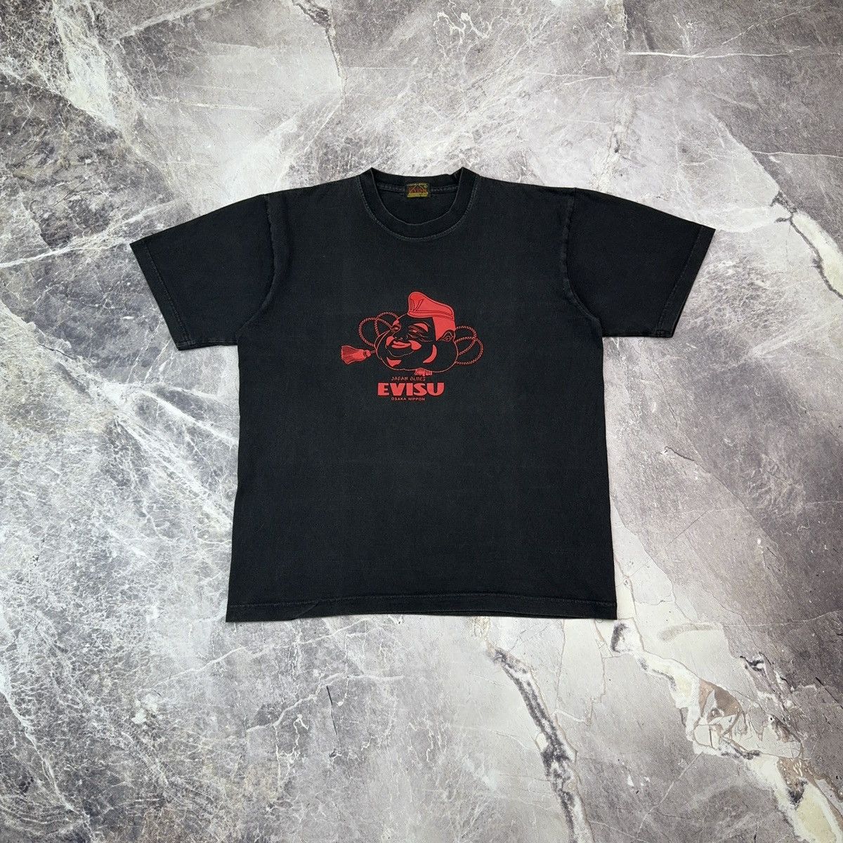 Evisu × Japanese Brand × Vintage Vintage Evisu T shirt Japanese Brand Big Logo Streetwear 90s Size US L / EU 52-54 / 3 - 1 Thumbnail