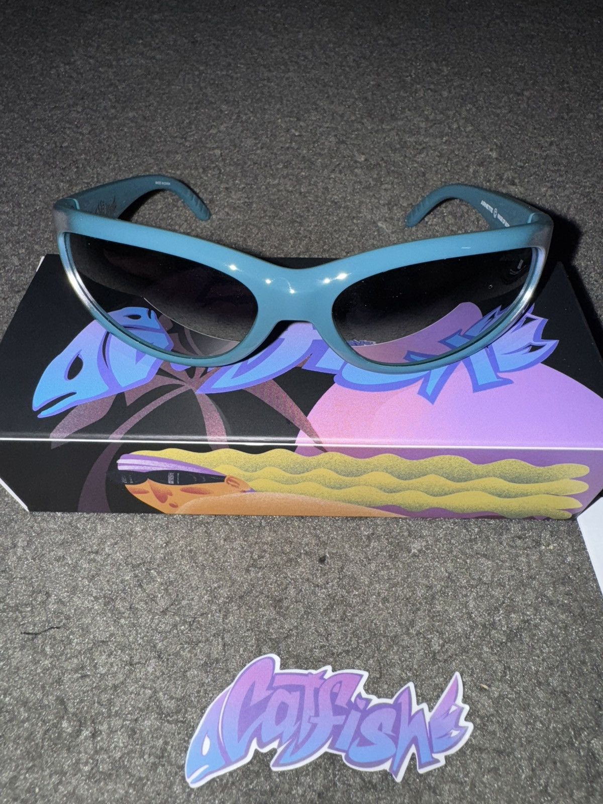 Arnette Arnette Catfish Sunglasses - Green Grad/Metal Silver Size ONE SIZE - 2 Thumbnail