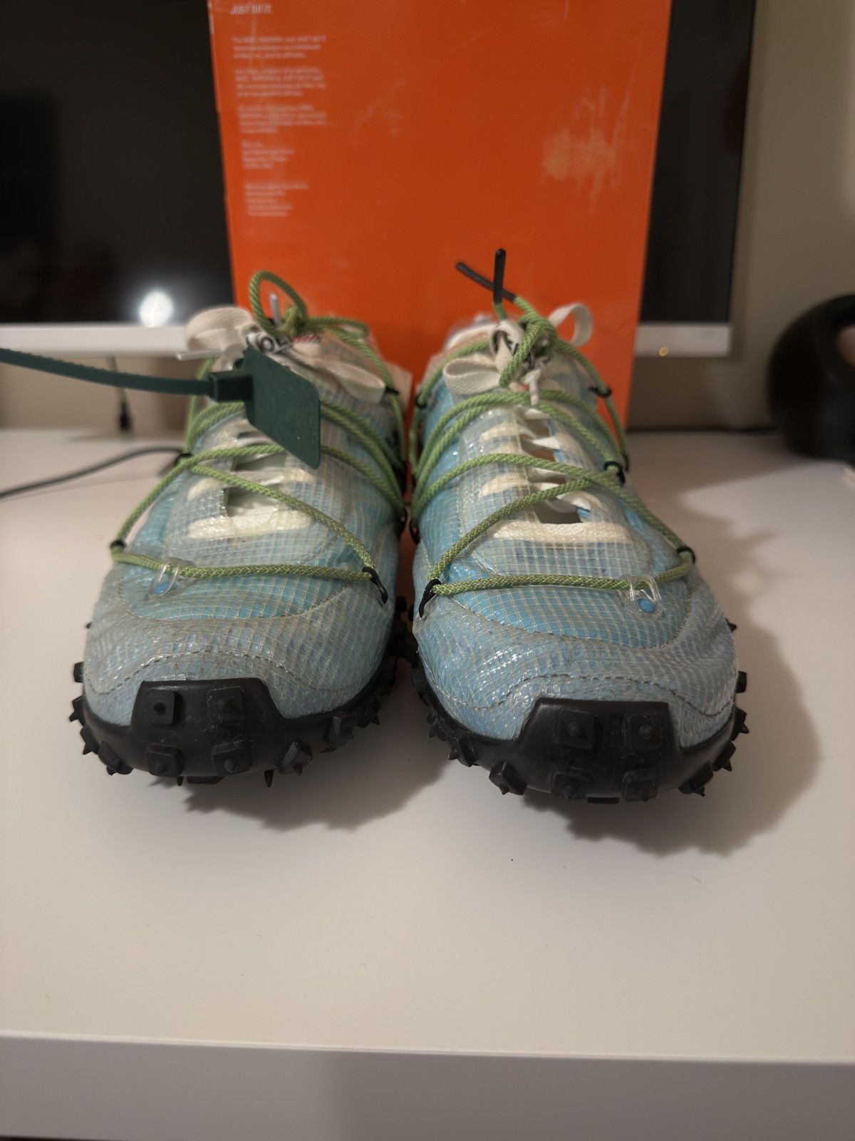 Nike × Off-White Off-White Waffle Racer ‘Vivid Sky’ Size US 11.5 / EU 44-45 - 6 Thumbnail