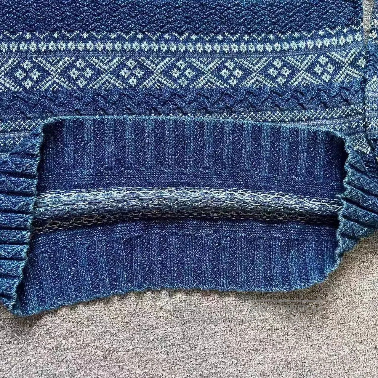 RRL Ralph Lauren RRL American Vintage Indigo Fair Isle Cotton. Size US M / EU 48-50 / 2 - 6 Thumbnail