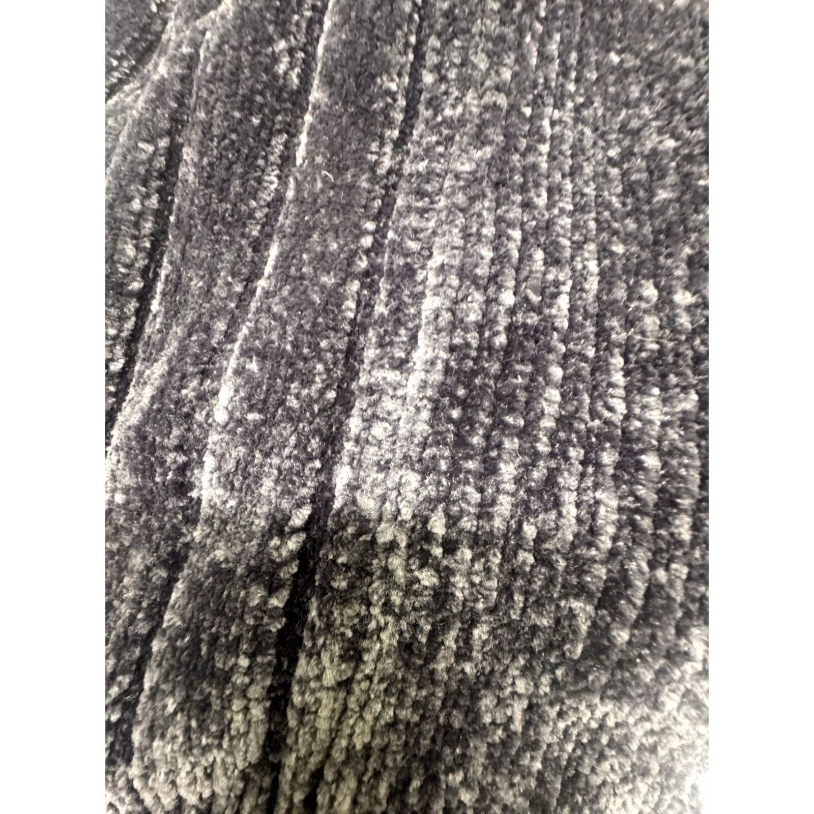 Vintage Gianni Bini Gray Velvet Cardigan Sweater Small Open Front Long Cable Knit Duster Size S / US 4 / IT 40 - 4 Thumbnail