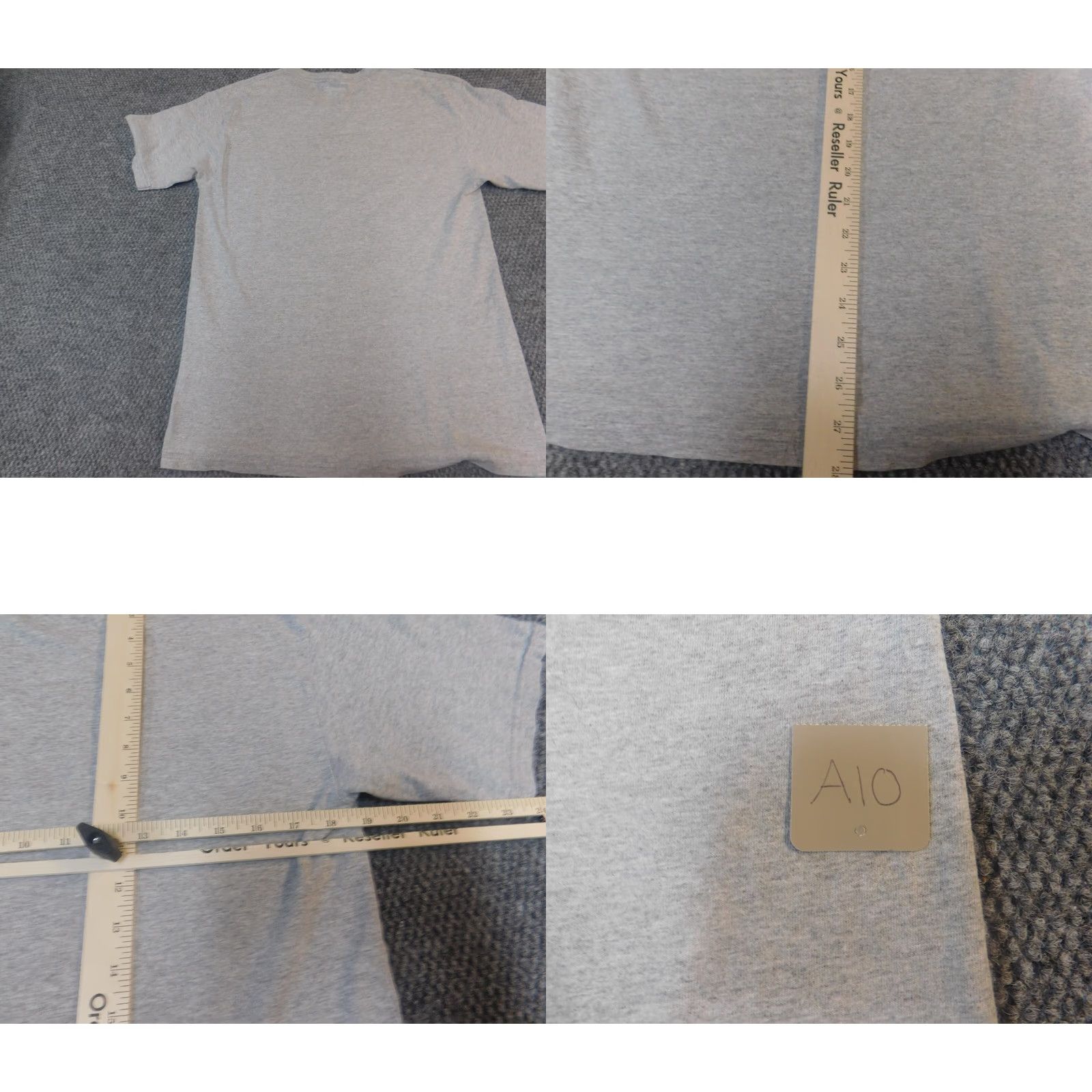 Hanes Hanes Men T-Shirt M Gray Crew Neck Short Sleeve Logo American Beach Cotton Knit Vintage: No Size US M / EU 48-50 / 2 - 8 Thumbnail
