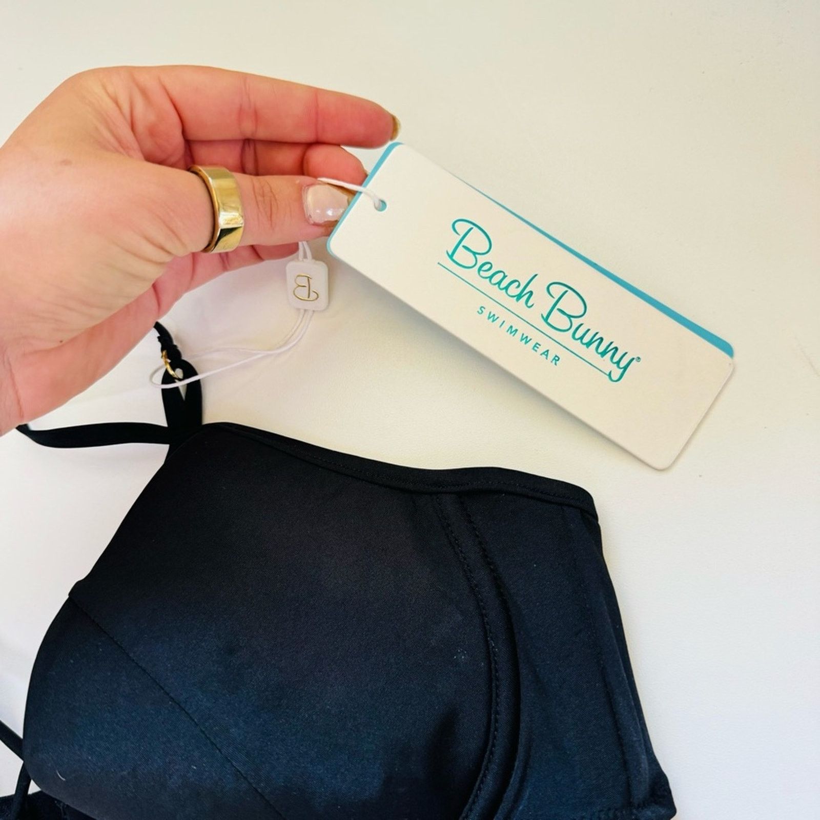 REVOLVE NEW BEACH BUNNY Black Dylan Underwire Bikini Swim Top XL Size XL / US 12-14 / IT 48-50 - 4 Thumbnail