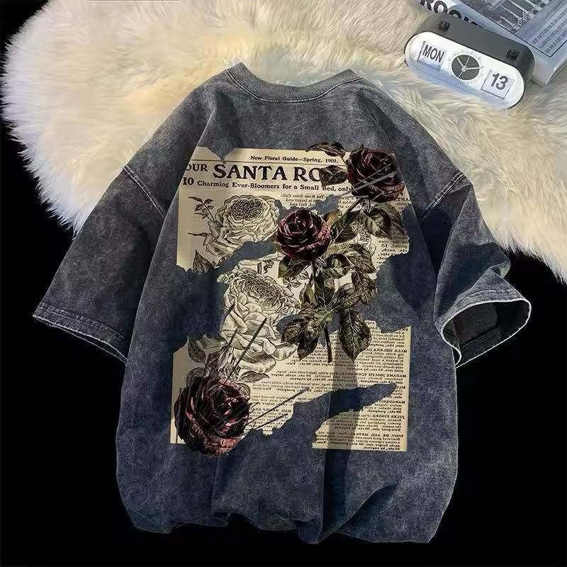 Japanese Brand × Vintage rose print oversize T-shirt Size US L / EU 52-54 / 3 - 1 Thumbnail