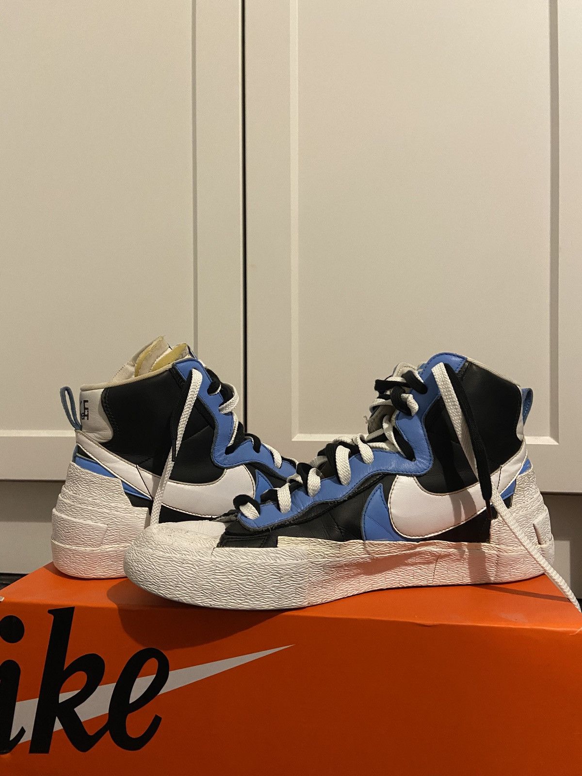 Nike × Sacai Nike x Sacai Blazer Mid White/Black/Legend Blue Size US 12 / EU 45 - 9 Thumbnail