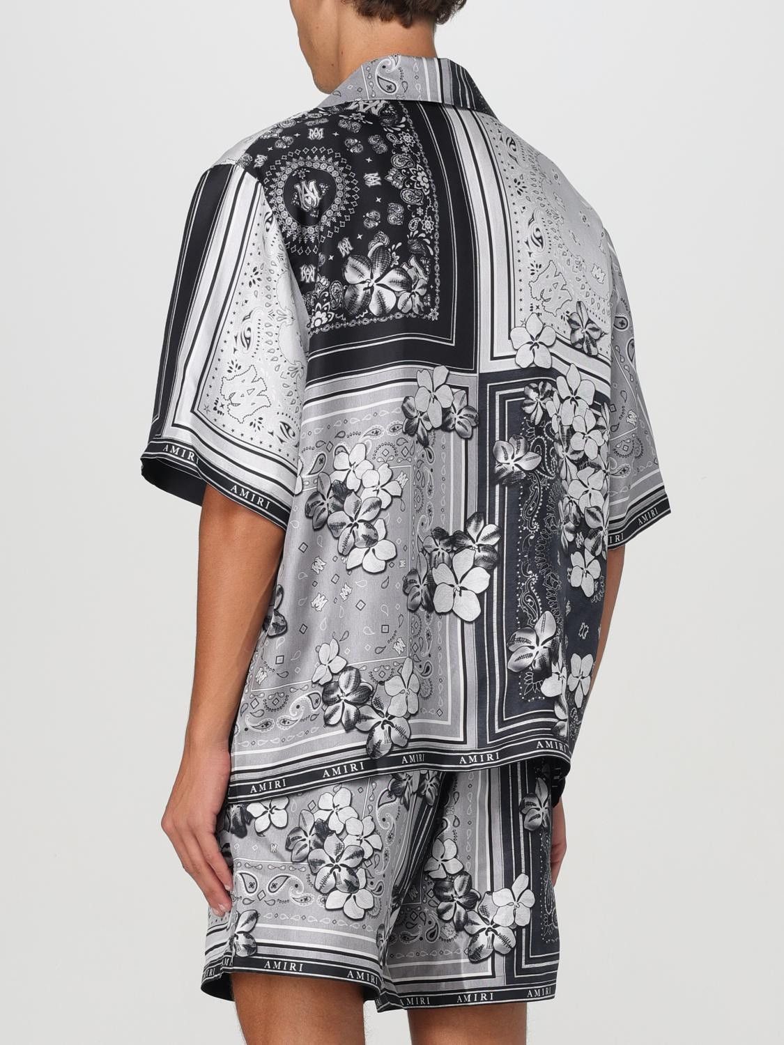 Amiri o1s1wg110825 Bandana Floral Bowling Shirt in Multicolor Size US XL / EU 56 / 4 - 4 Thumbnail