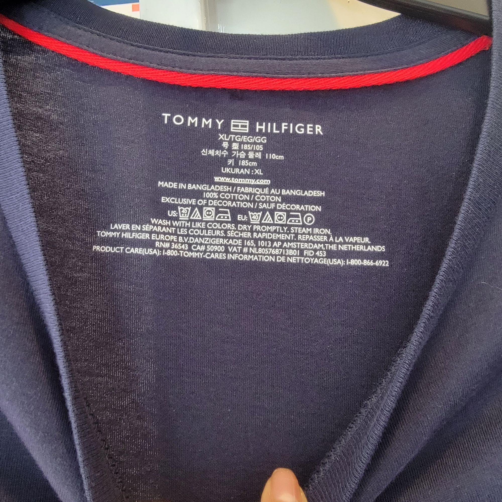 Tommy Hilfiger ⭐Tommy Hilfiger Sz XL Mens Tee T-Shirt Round Neck Short Slee Size US XL / EU 56 / 4 - 5 Thumbnail