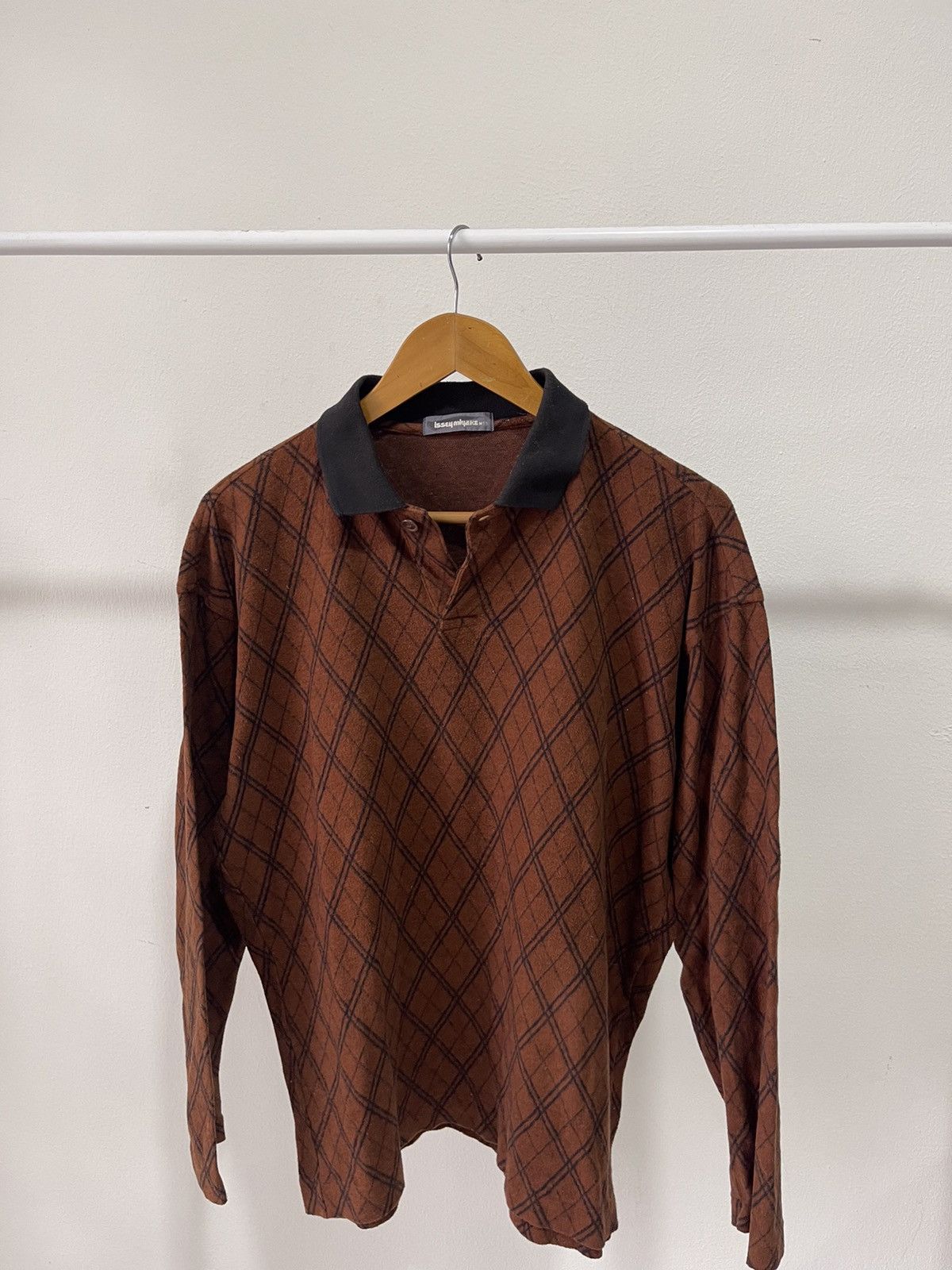 Issey Miyake × Pleats Please Issey Miyake 80s Issey Miyake Polo Long Sleeve Size US L / EU 52-54 / 3 - 3 Thumbnail