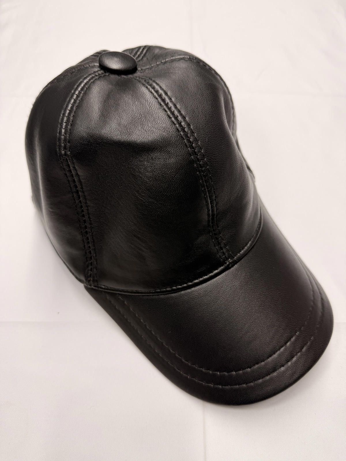 Other NEW Black Leather Baseball Cap - Premium Hat #017 Size ONE SIZE - 3 Thumbnail