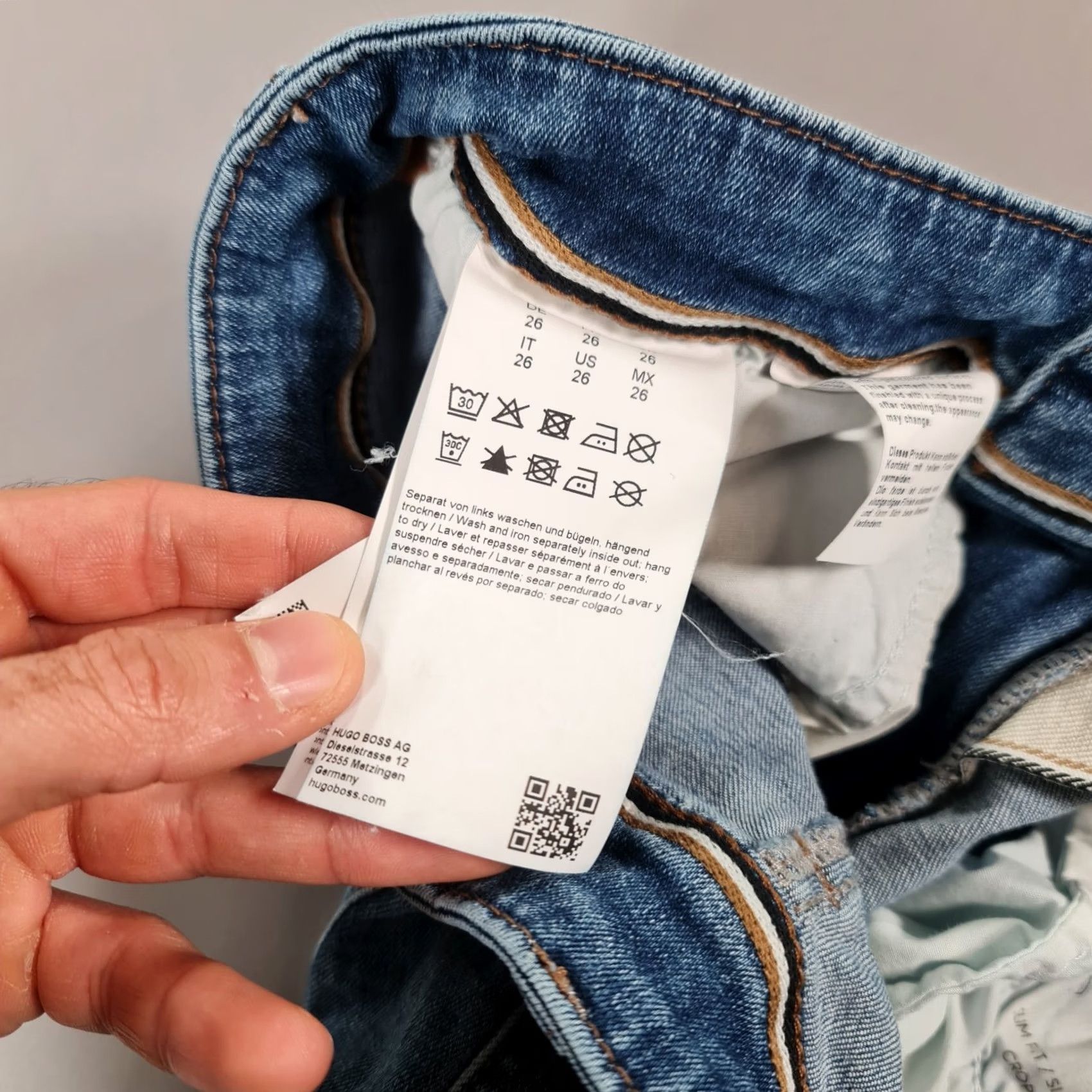 Hugo Boss HUGO BOSS Jeans Blue W26 L27 Slim Cropped Denim 5-Pocket Stretch Machine Washable Womens Size 26" / US 2 / IT 38 - 6 Thumbnail