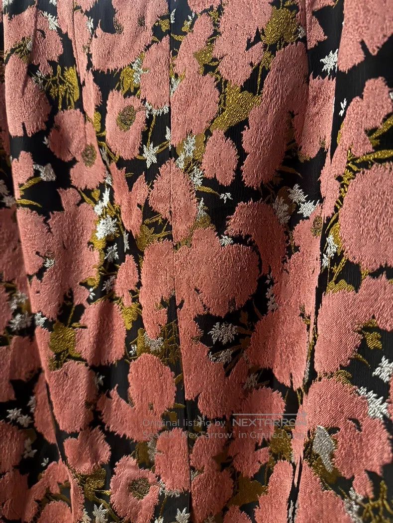Dries Van Noten DRIES VAN NOTEN Embroidered Flower Long Dress Size 35" - 5 Thumbnail