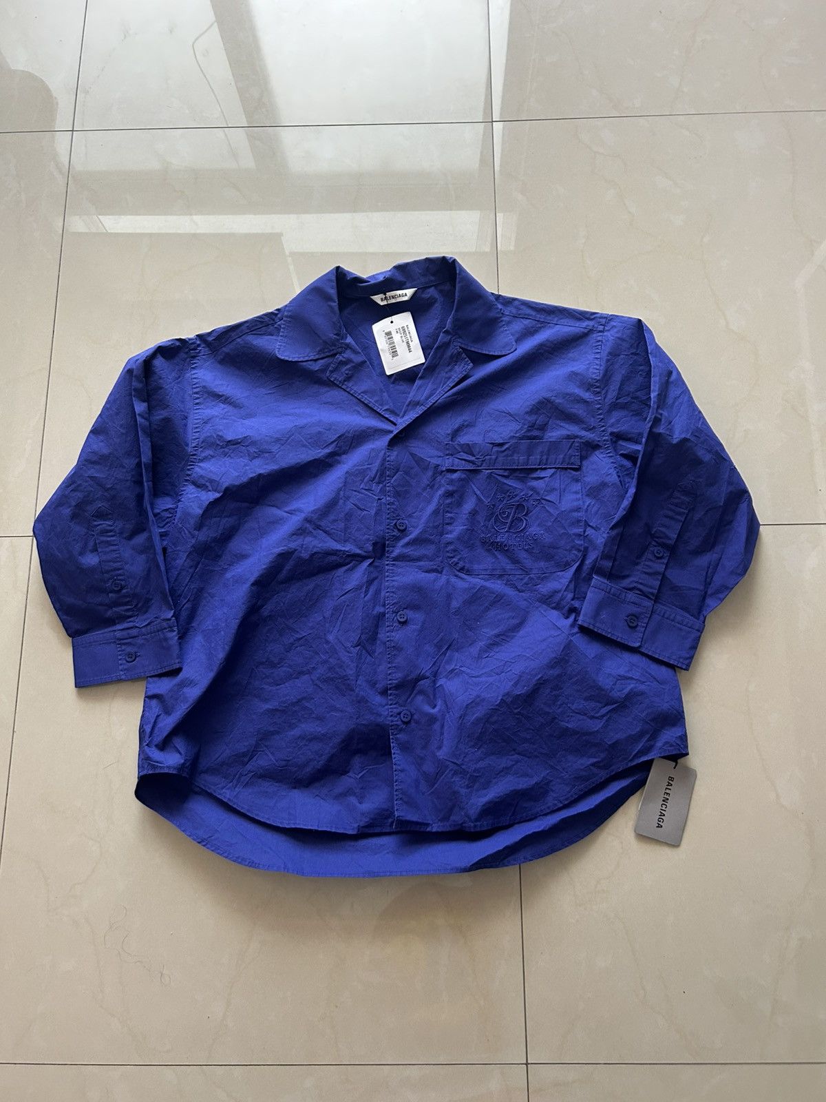 Balenciaga Balenciaga Cropped pajama shirt Size US XXS / EU 40 - 1 Thumbnail