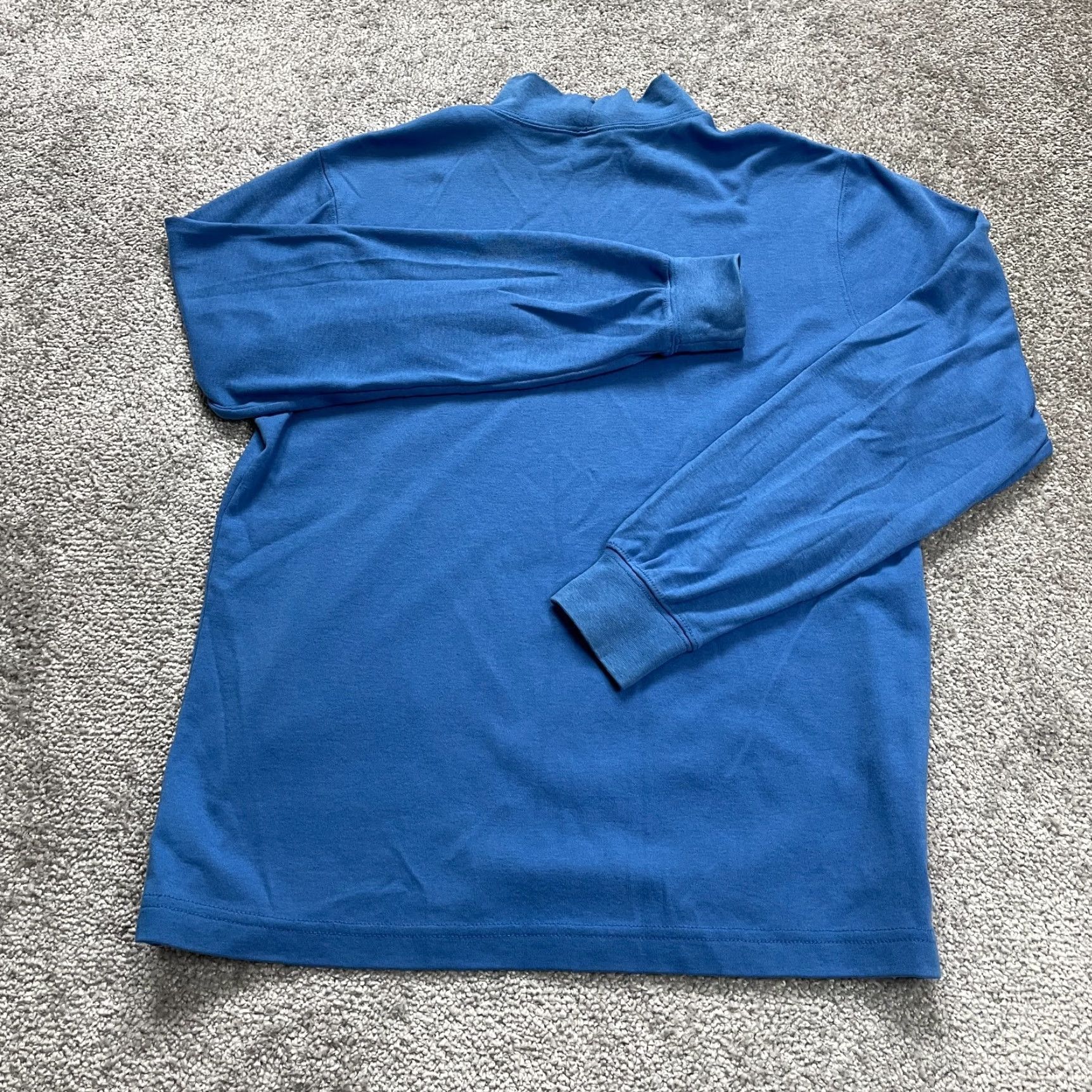 Lands' End Lands' End Graphic Sweater Women Small Blue Mock Neck Long Sleeve Pullover Shirt Size S / US 4 / IT 40 - 2 Thumbnail