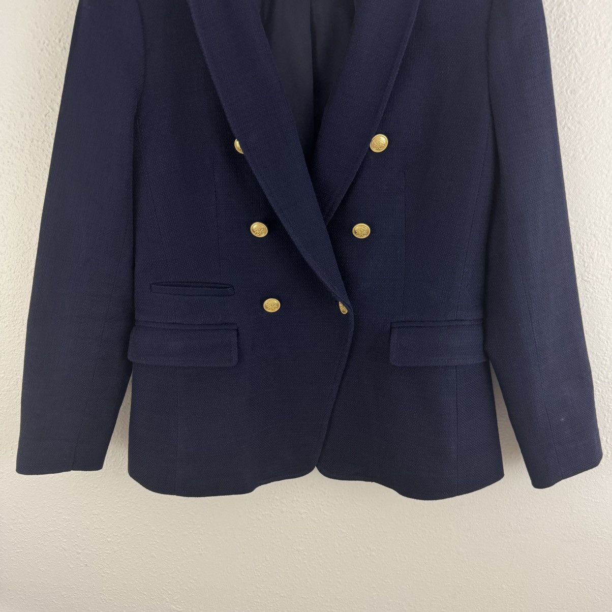 Banana Republic BANANA REPUBLIC Navy Nautical Basketweave Blazer Jacket Size M / US 6-8 / IT 42-44 - 8 Thumbnail