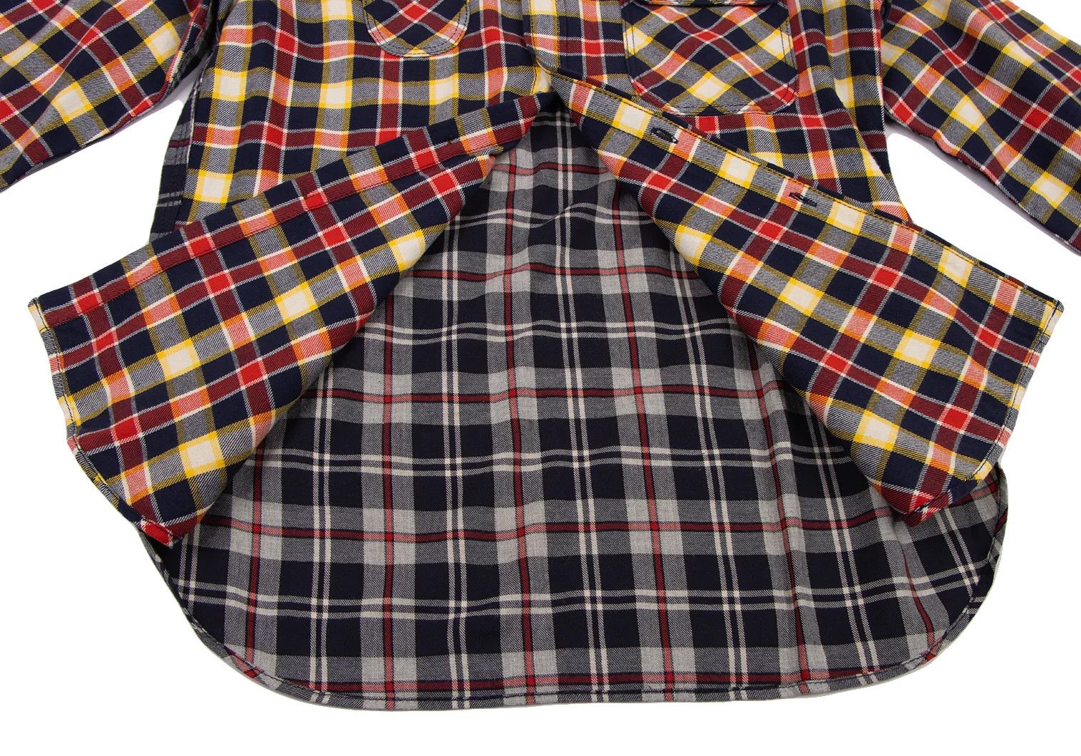 Junya Watanabe Checkered Flannel Shirt in Yellow and Red, Size XS Size US XS / EU 42 / 0 - 14 Thumbnail