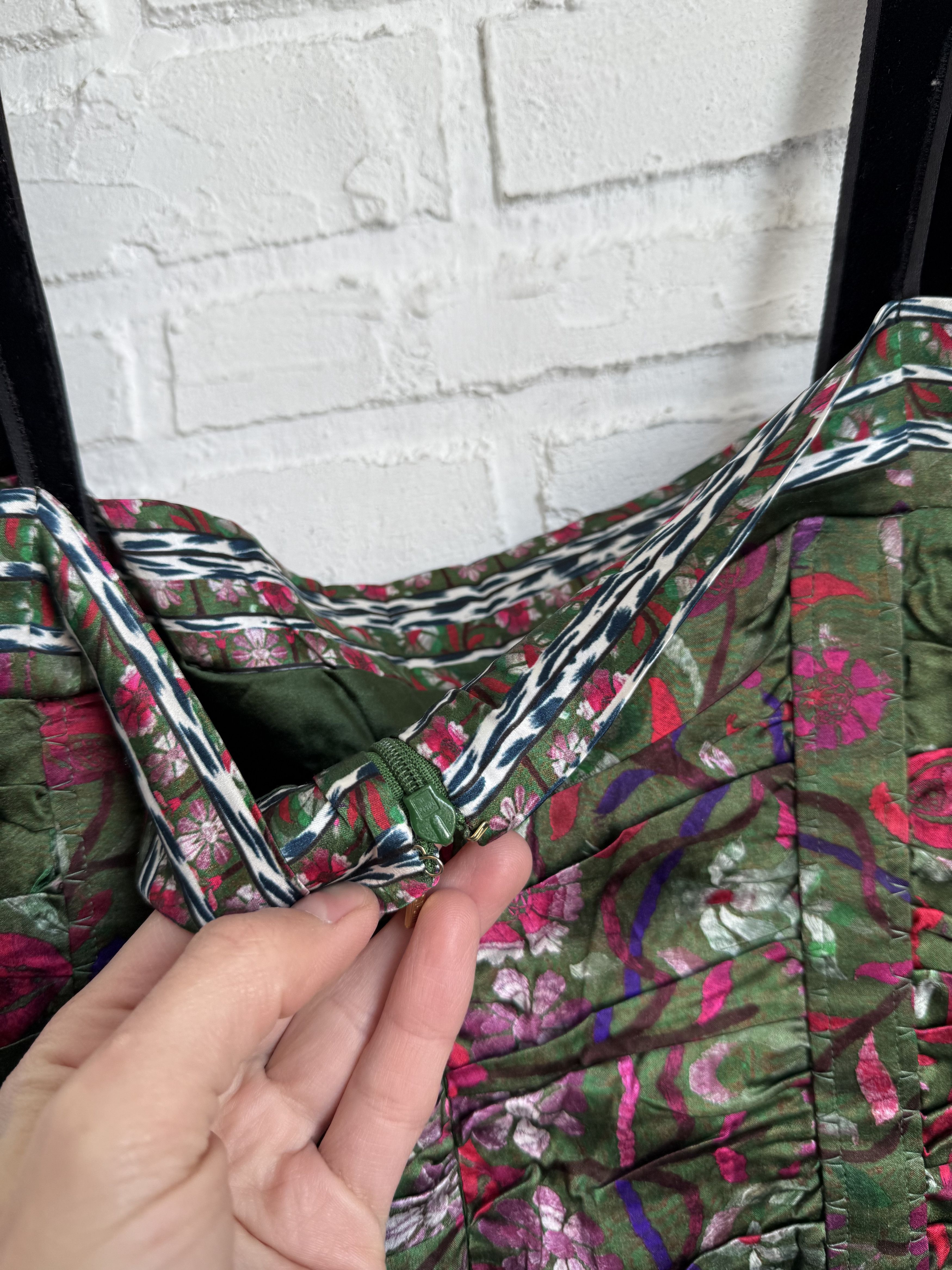 Roberto Cavalli SS 2008 Roberto Cavalli Silk Floral Ruched dress Size S / US 4 / IT 40 - 10 Thumbnail