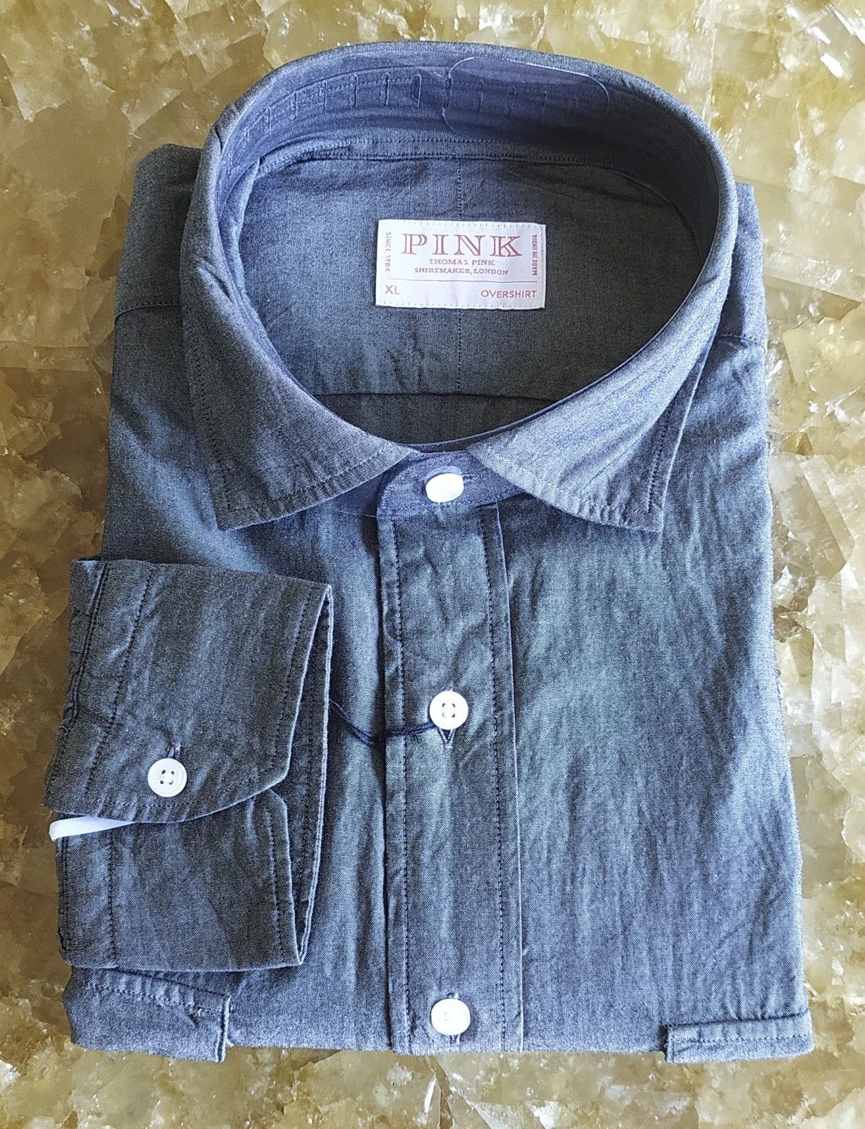 Thomas Pink Thomas Pink Loose Fit Chambray Denim Utility Shirt T 98 Size US XL / EU 56 / 4 - 1 Thumbnail