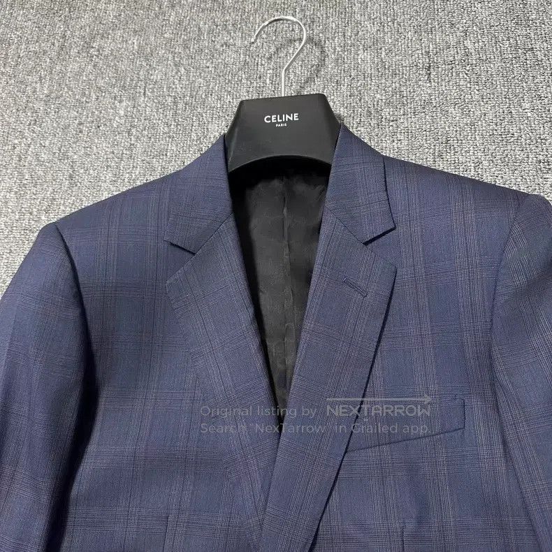 Dior Dior Midnight purple blue plaid suit suit Size 46R - 2 Thumbnail