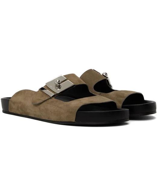 Lanvin o1w1db11124 Tinkle Sandals in Taupe/Black Size US 13 / EU 46 - 4 Thumbnail