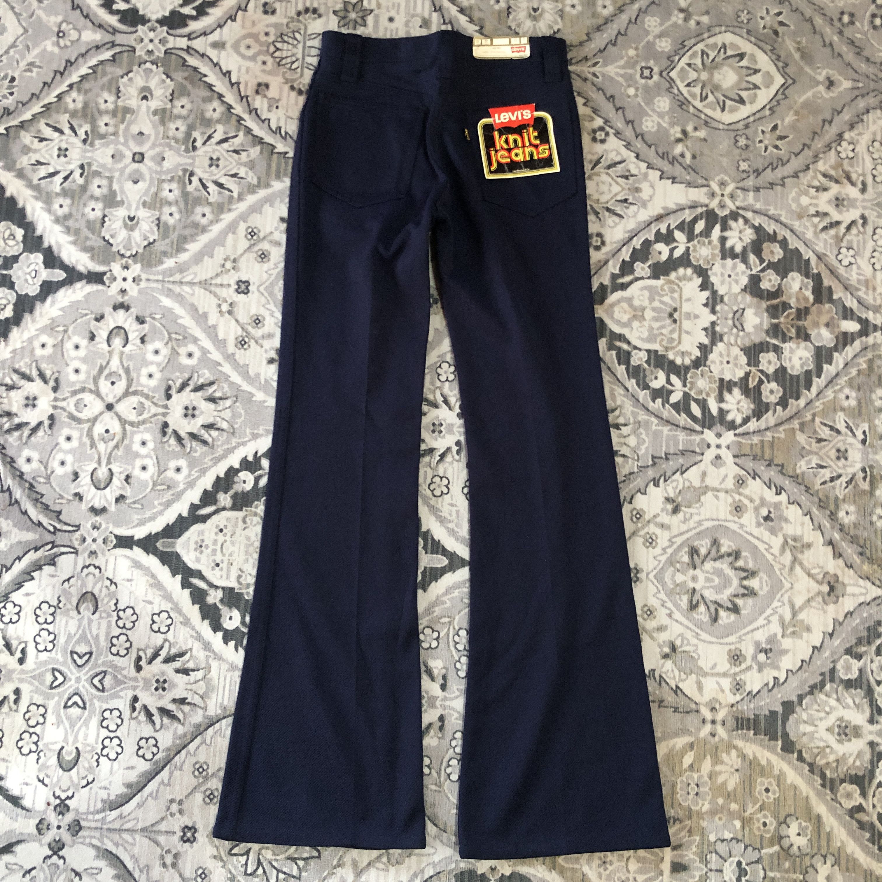 Levi's Vintage Clothing Vintage 70s Levis Big E Knit Flared Jeans Size 26" / US 2 / IT 38 - 2 Thumbnail