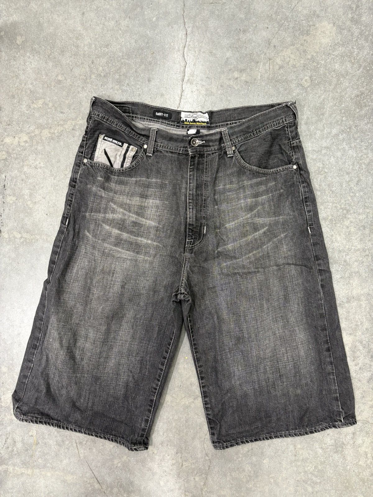 Ecko Unltd. Ecko Unltd Baggy Denim Shorts Mens 38 Graphic Pocket Y2K Size US 38 / EU 54 - 1 Thumbnail
