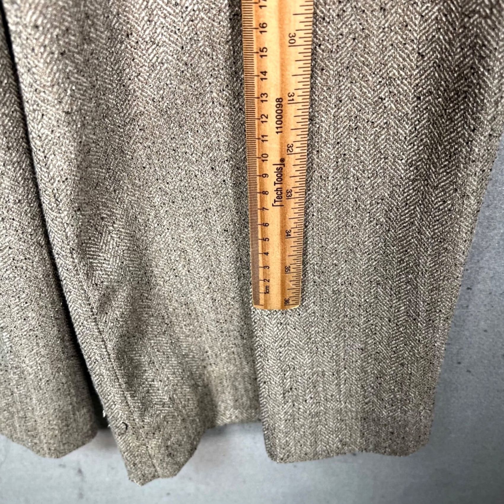 H&M H&M Womens Pants Herringbone Wide-Leg Beige High-Waist Pleated Adult 2 Regular Inseam 29in Dress Size 26" / US 2 / IT 38 - 6 Thumbnail