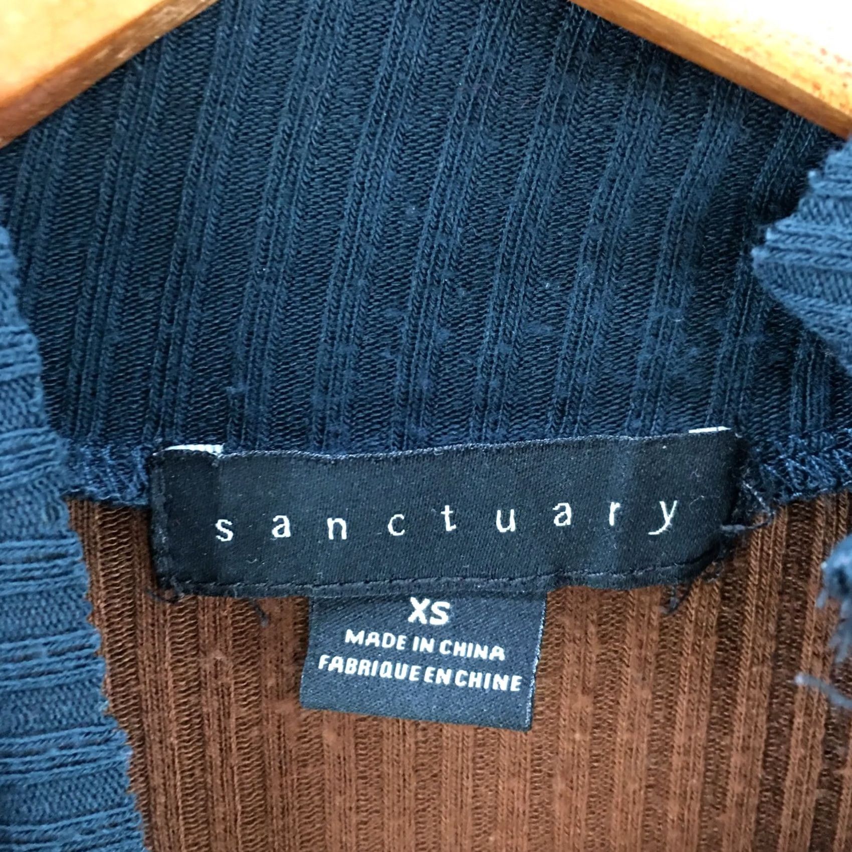 Sanctuary Sanctuary Sweater Shirt Womens XS Multicolor Button Detail Turtleneck Mock Pullover Fall Winter Crewneck Size XS / US 0-2 / IT 36-38 - 6 Thumbnail