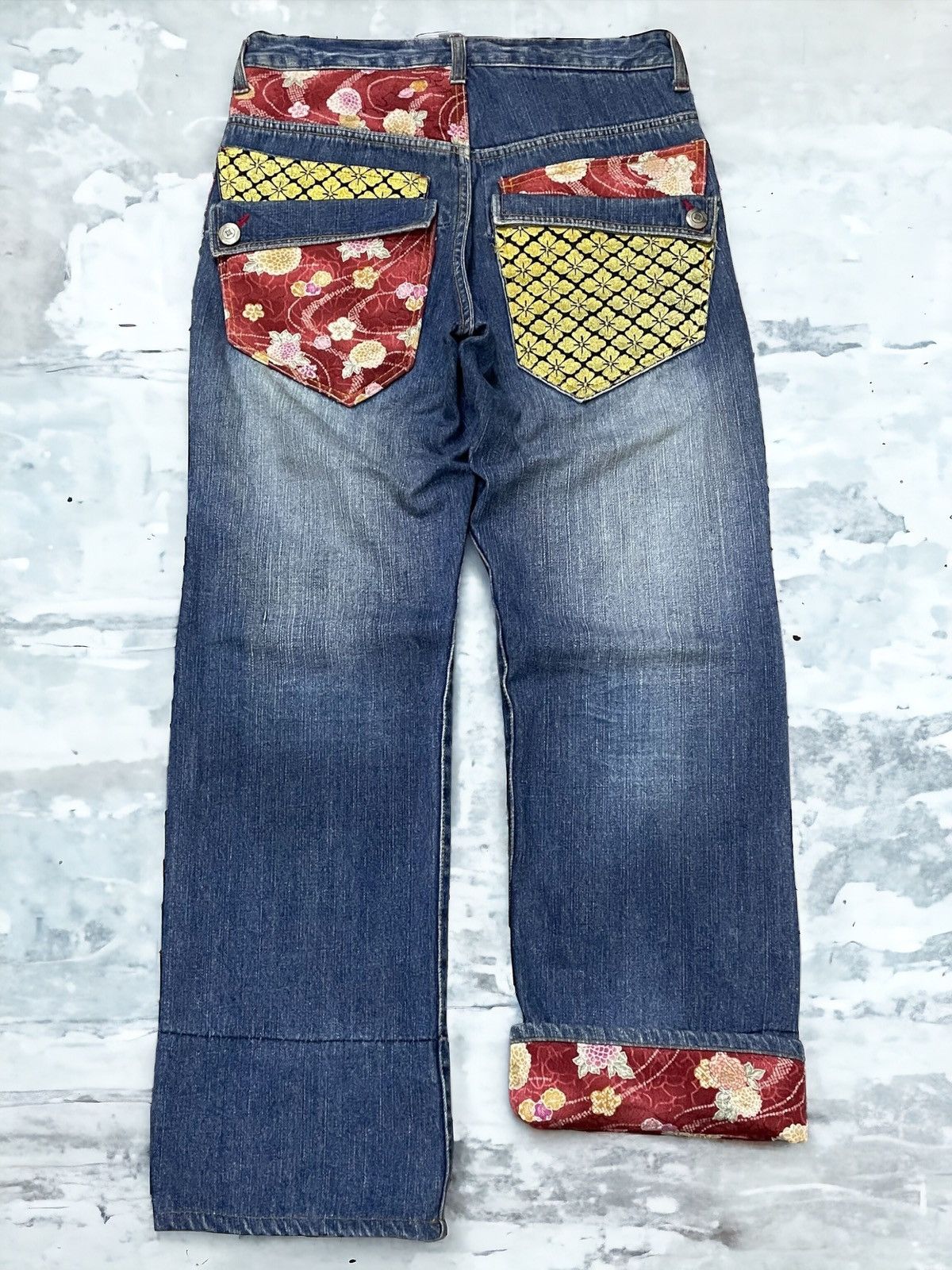 Japanese Brand × PPFM × Red Monkey Gumu Japan Multi Pocket Japanese Crafted Art Baggy Jeans Size US 30 / EU 46 - 1 Thumbnail