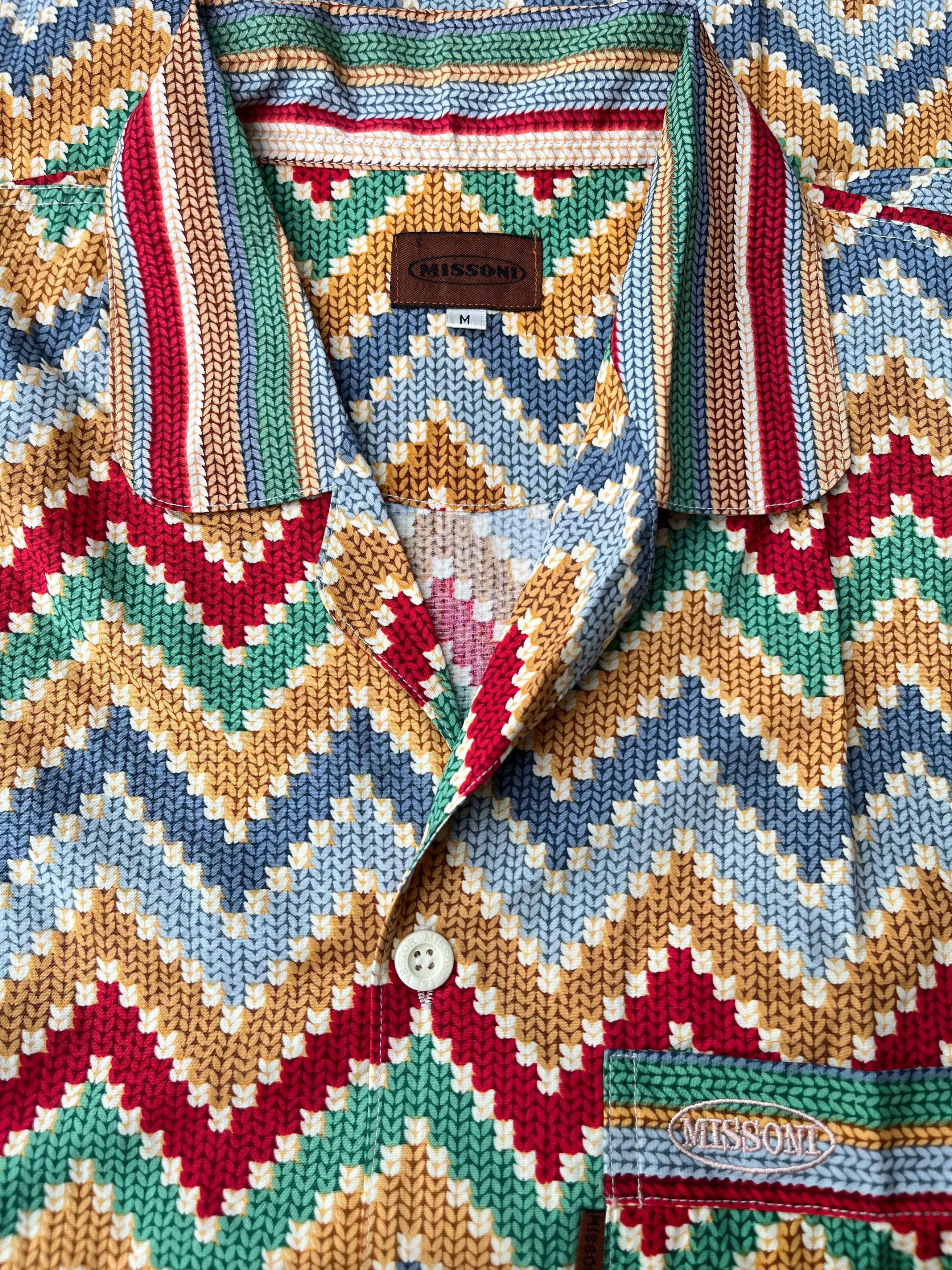 Missoni Vintage Missoni Zigzag Abstract Button Ups Shirt Size US M / EU 48-50 / 2 - 7 Thumbnail