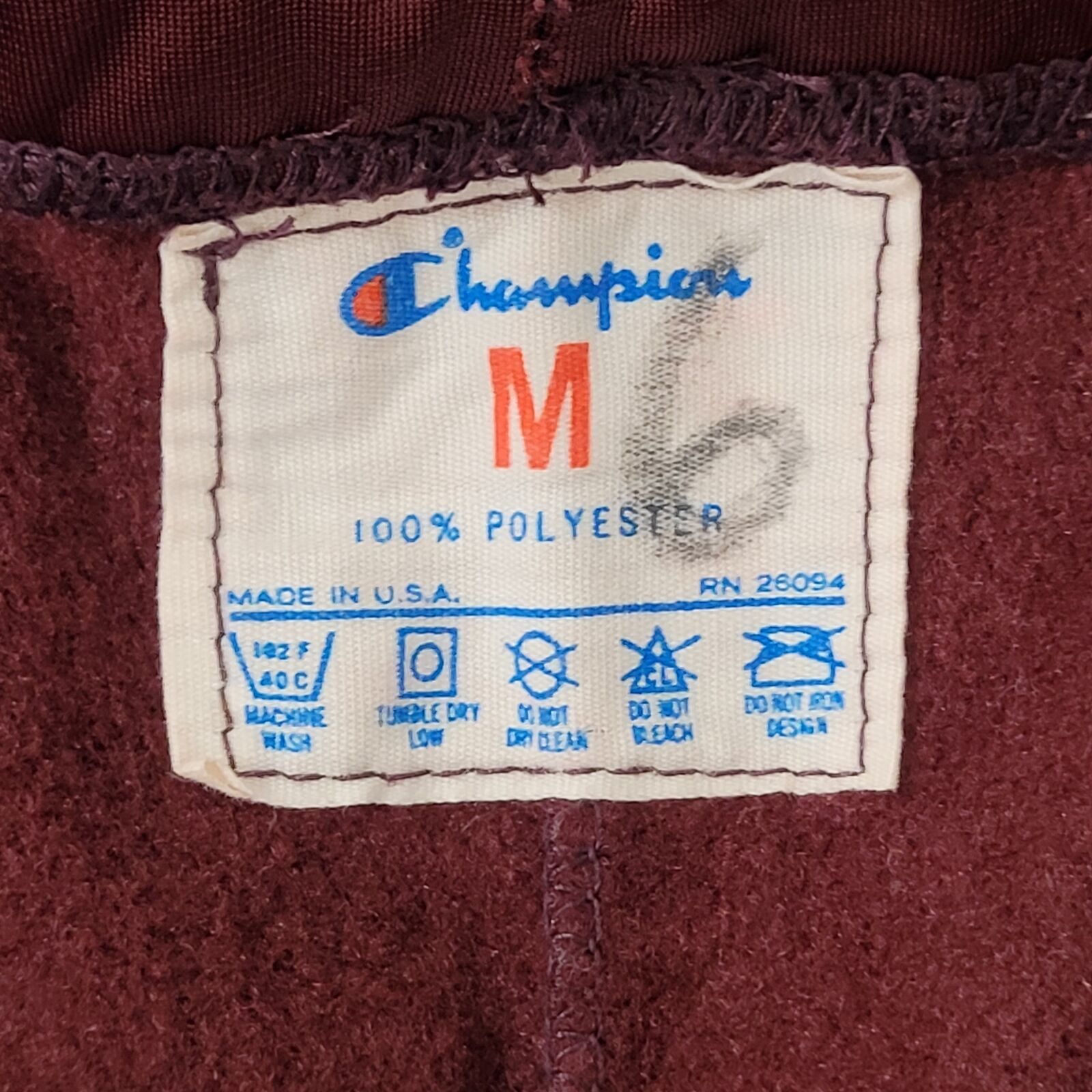 Champion VTG Champion High Rise Pants XS/S Maroon Talon Ankle Zip USA Size US 26 / EU 42 - 6 Thumbnail