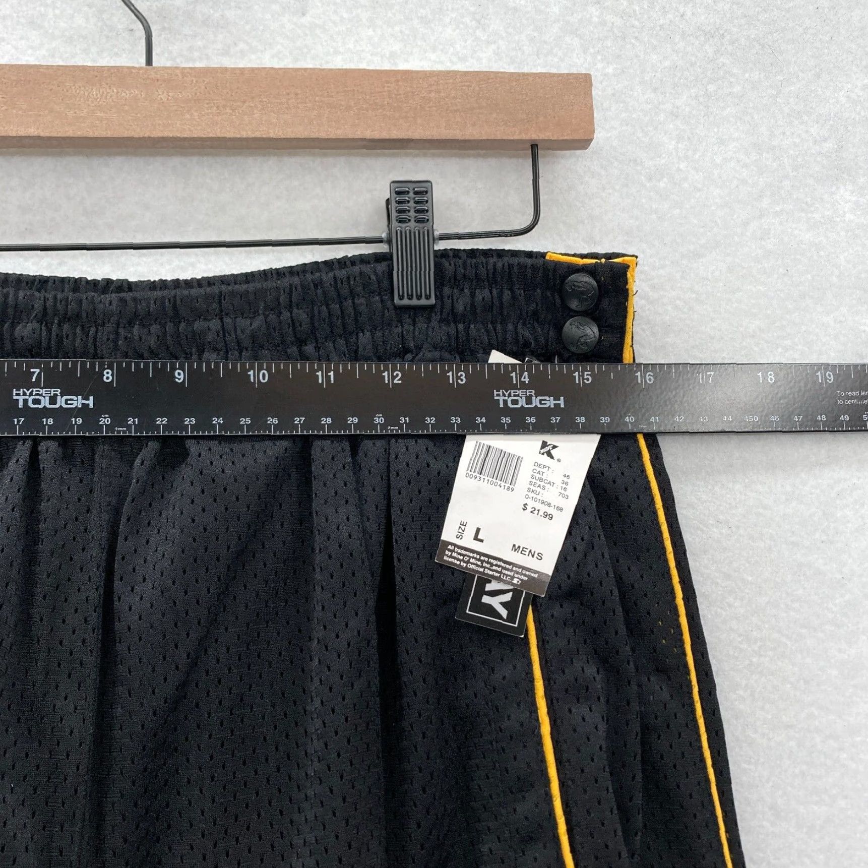 Vintage VINTAGE SHAQ Pants Mens Large Black Yellow Stripe Basketball Y2K Size US 33 - 7 Thumbnail