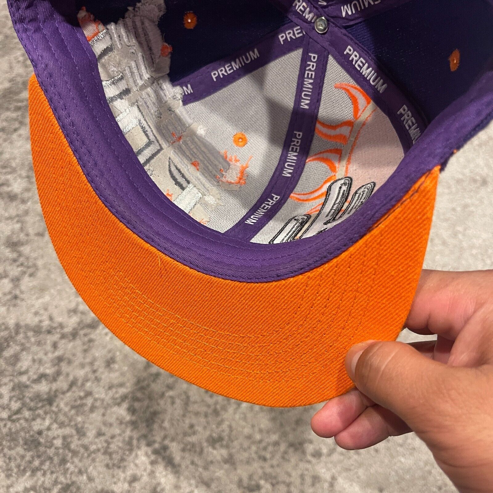 Supreme Phoenix New Leader Splash Snapback Hat Purple Orange Sports Size ONE SIZE - 7 Thumbnail
