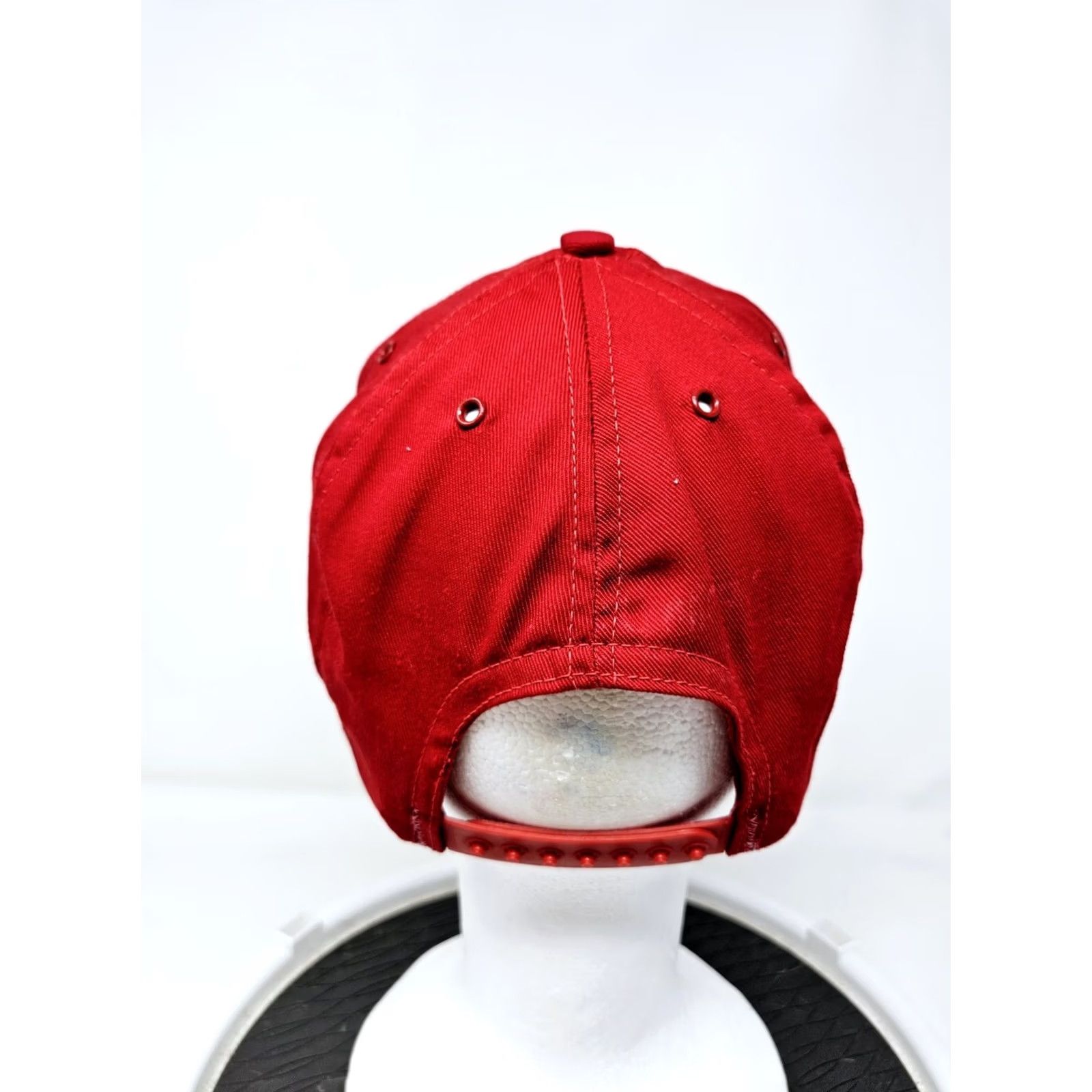 Vintage VINTAGE Romulus 4.3 L Engine Red Made In USA Snapback Hat Men One Size Red USA 80s 90s Cars Snapback Mens Size ONE SIZE - 4 Thumbnail