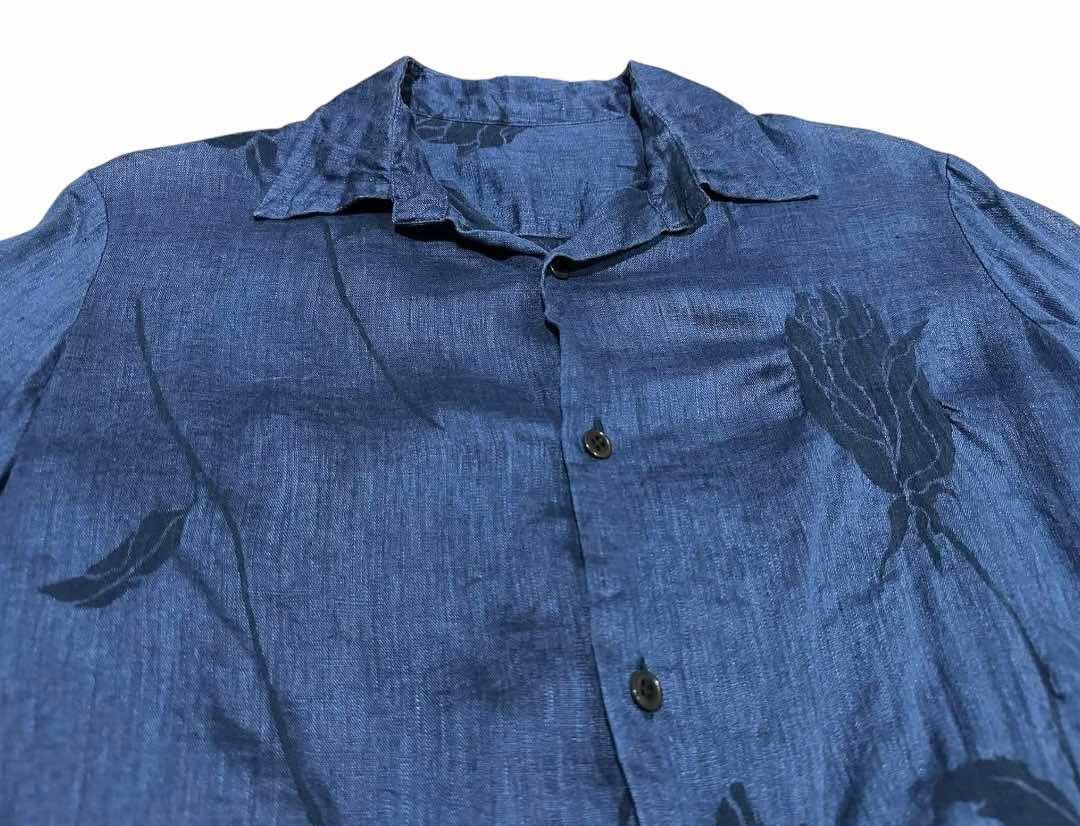 Y's 🔥Vintage Y’s Linen Shirt Floral Embossed Size US S / EU 44-46 / 1 - 3 Thumbnail
