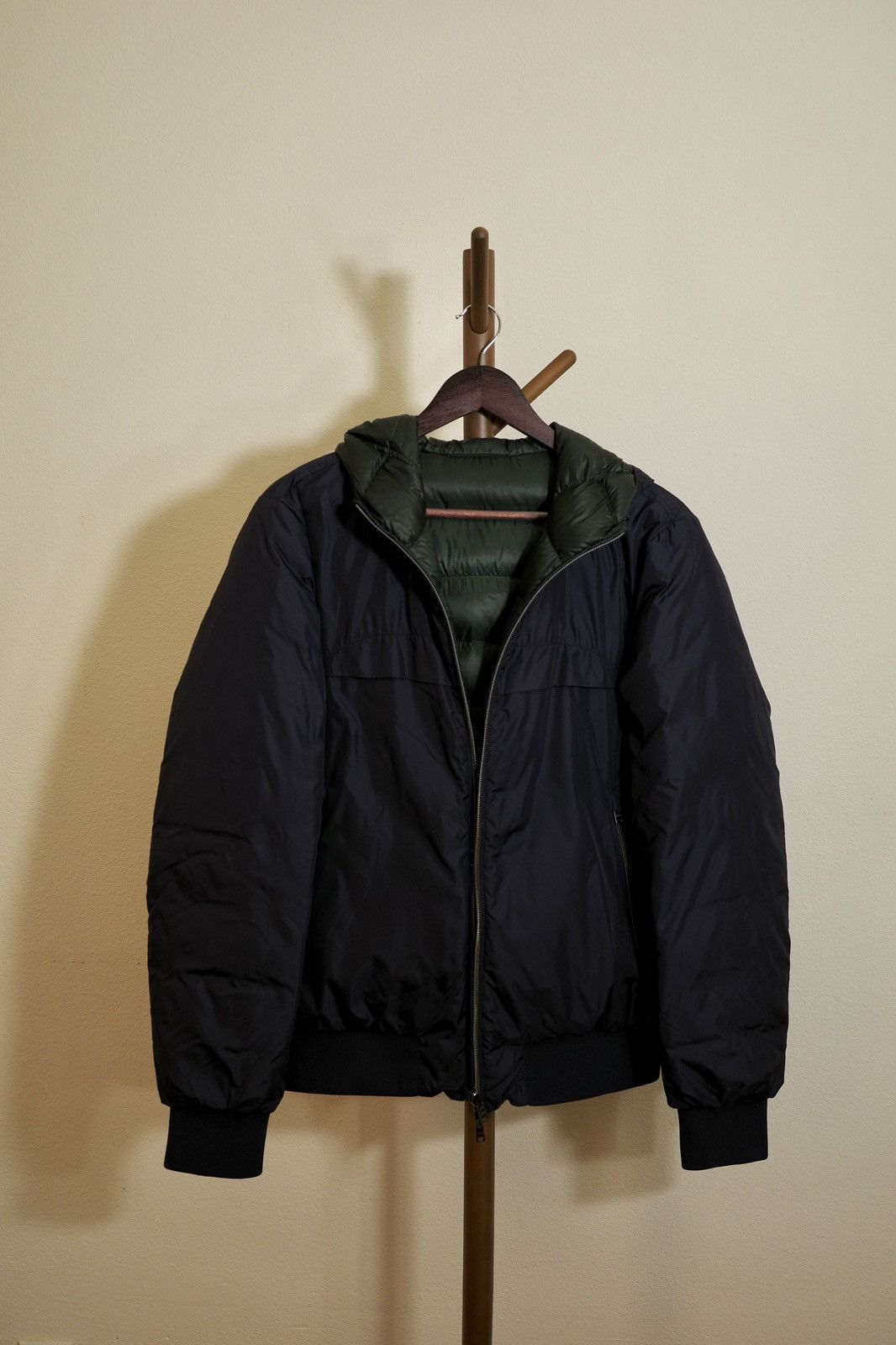 Herno Herno navy & green reversible down jacket Size US L / EU 52-54 / 3 - 2 Thumbnail