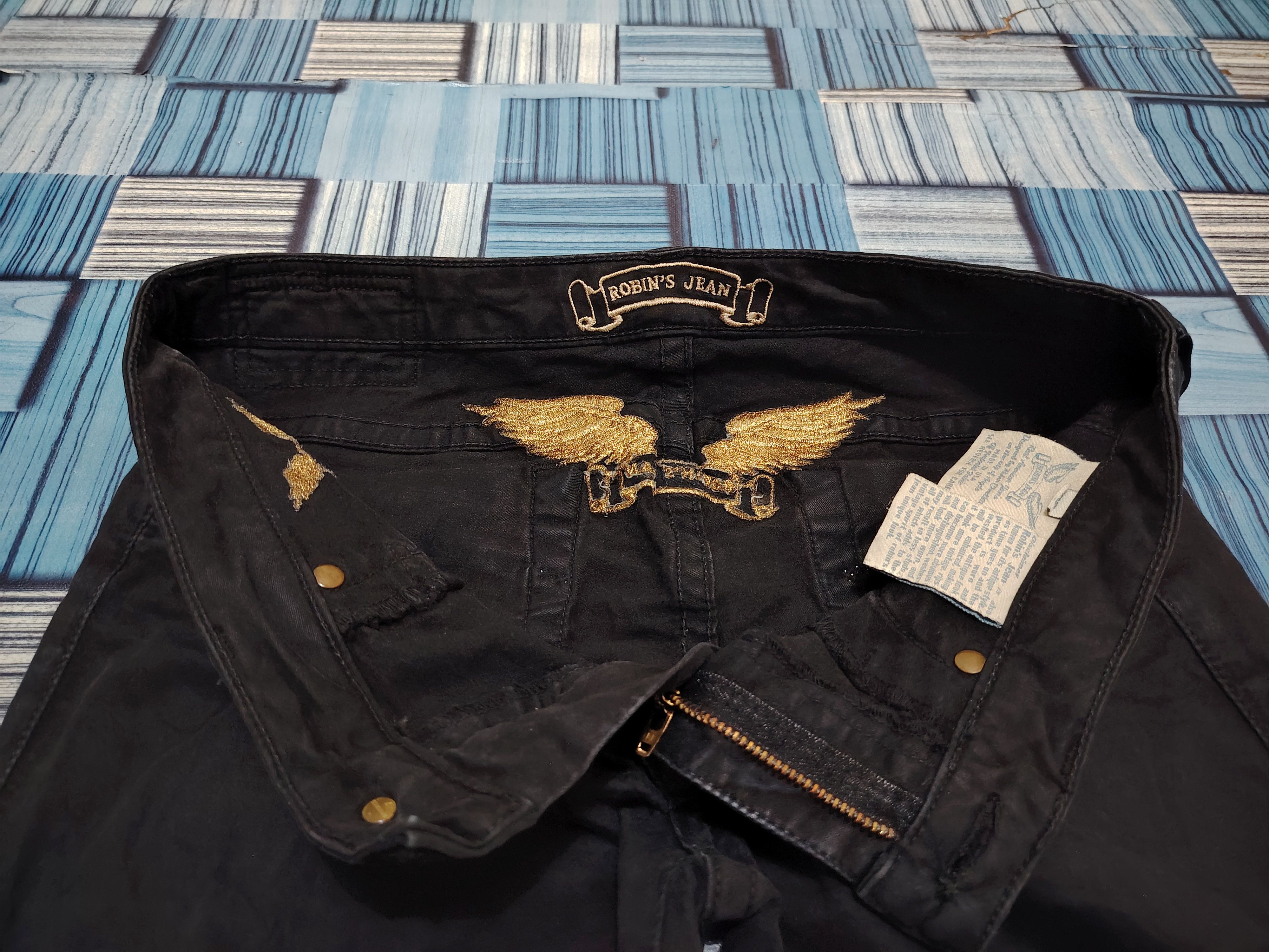 Robins Jeans Robin Jeans Embroidered back Wings Bead Stretch Skinny Pants Size US 30 / EU 46 - 6 Thumbnail