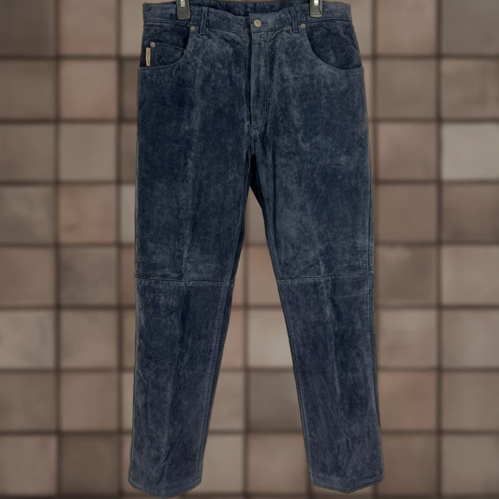 Equipment Kaid Equipment Suede Pants Men 36x30 Blue Size US 36 / EU 52 - 1 Thumbnail