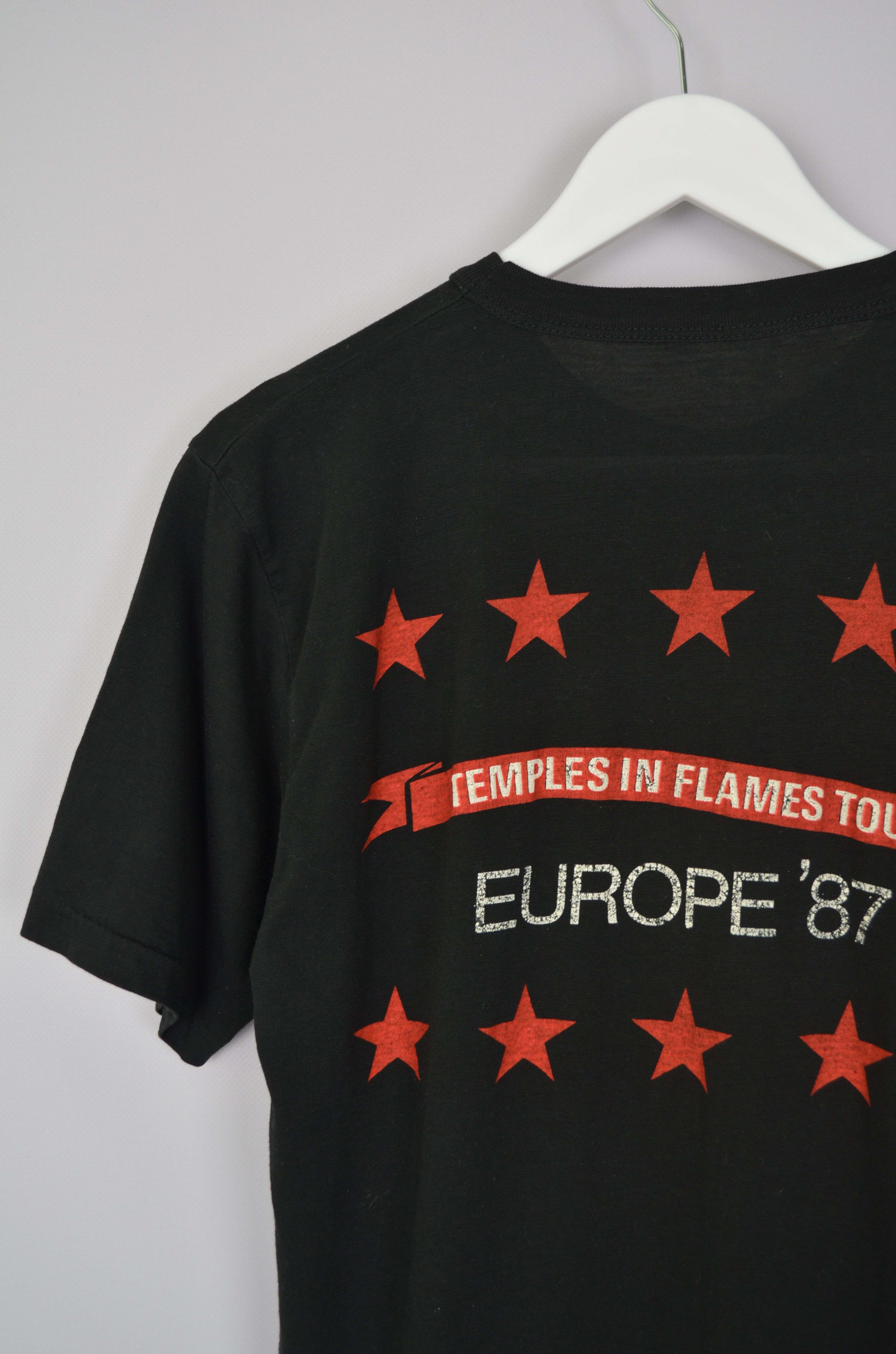 Band Tees × Vintage BOB DYLAN Vintage T-SHIRT TEMPLES IN FLAMES TOUR 1986-87 Size US S / EU 44-46 / 1 - 13 Thumbnail