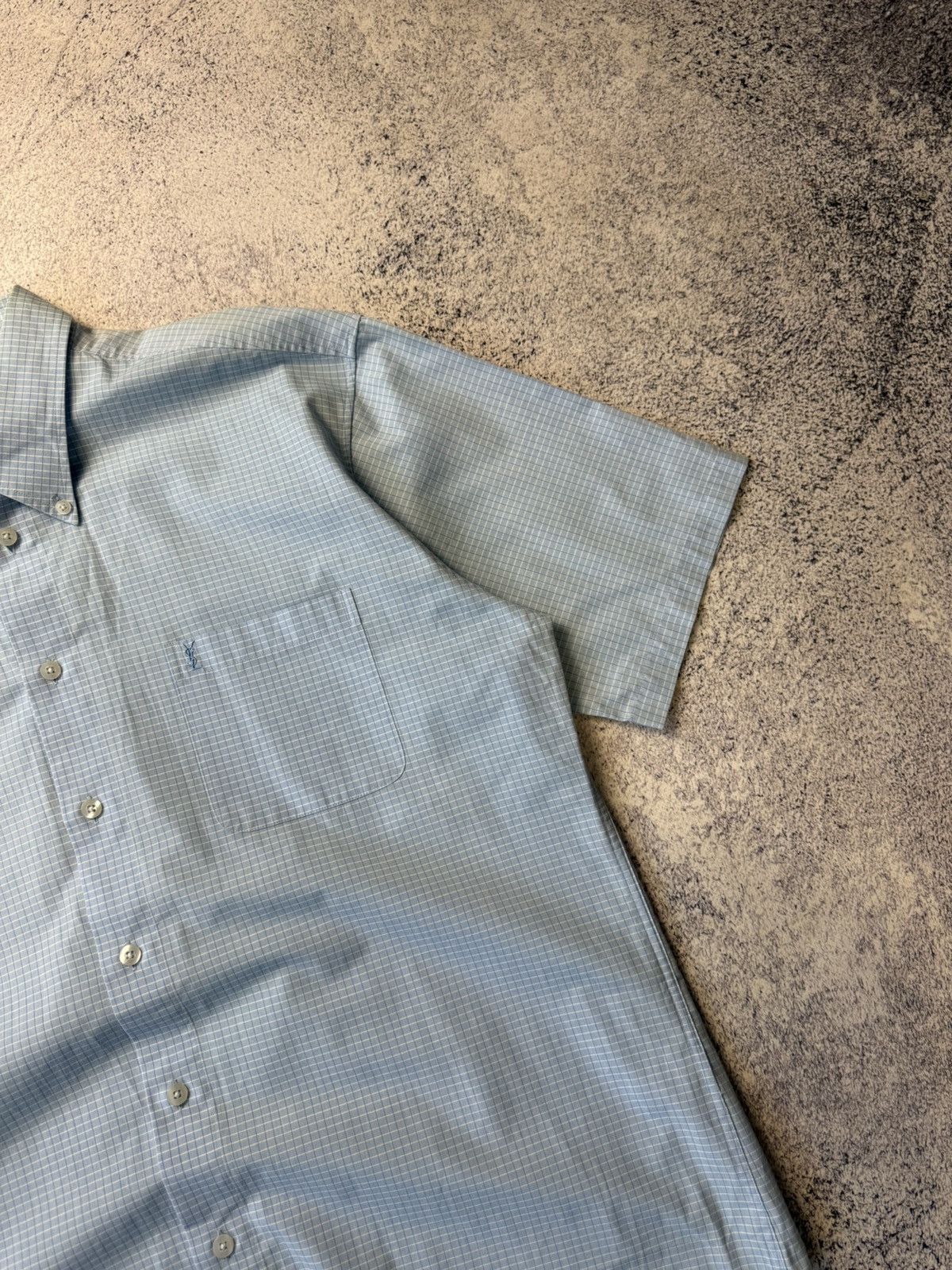 Vintage Mens Vintage Yves Saint Laurent Shirts Button up Luxury YSL Size US L / EU 52-54 / 3 - 9 Thumbnail