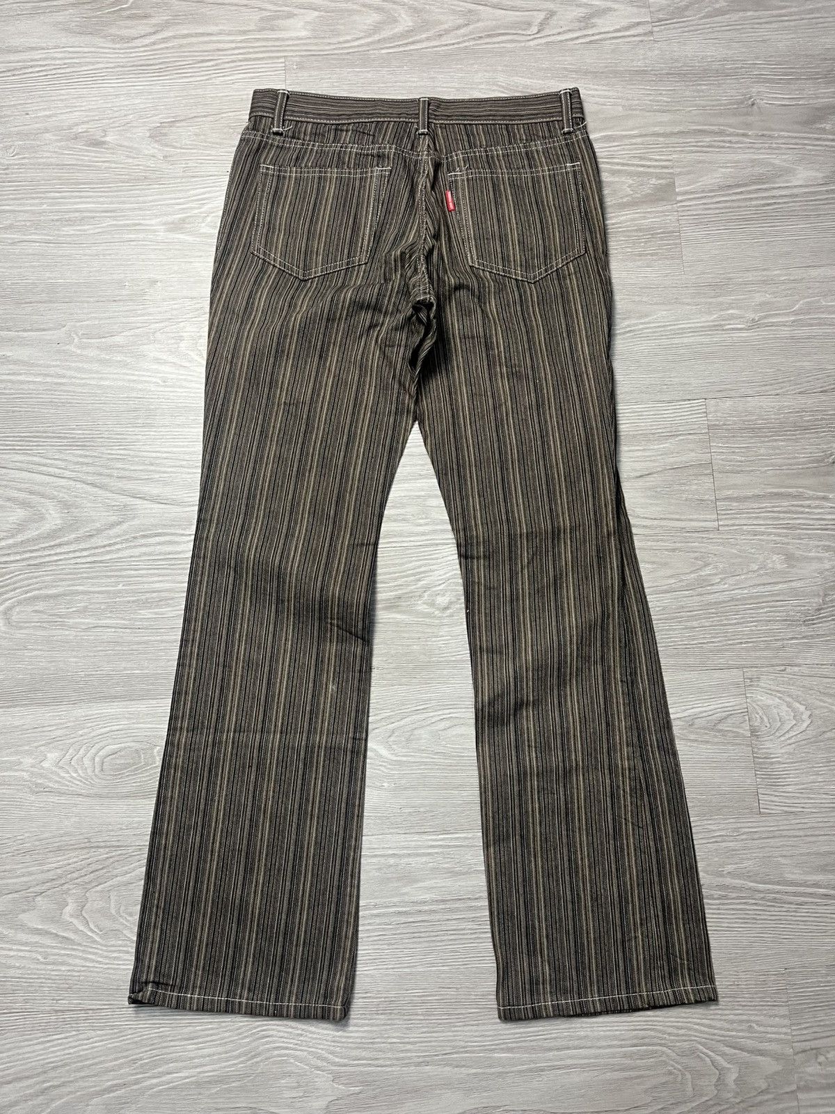 Tornado Mart Tornado Mart Pinstripe Bootcut Jeans ifsixwasnine style Size US 31 - 2 Thumbnail