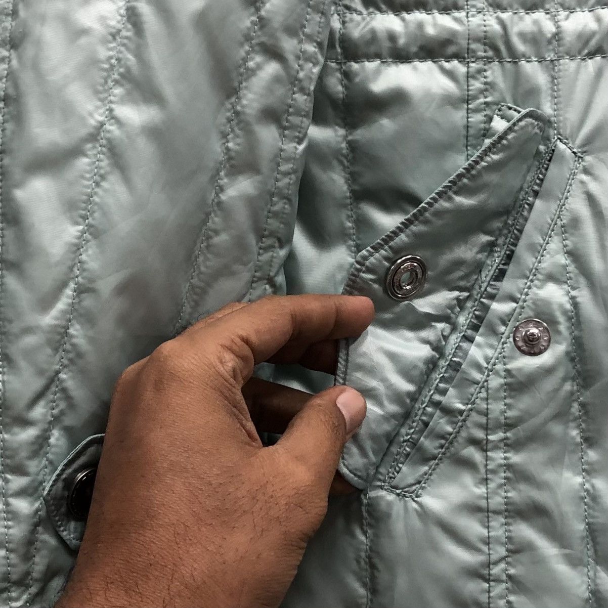 Japanese Brand Crocodile Quilted Light Puffer Jacket Size US L / EU 52-54 / 3 - 9 Thumbnail