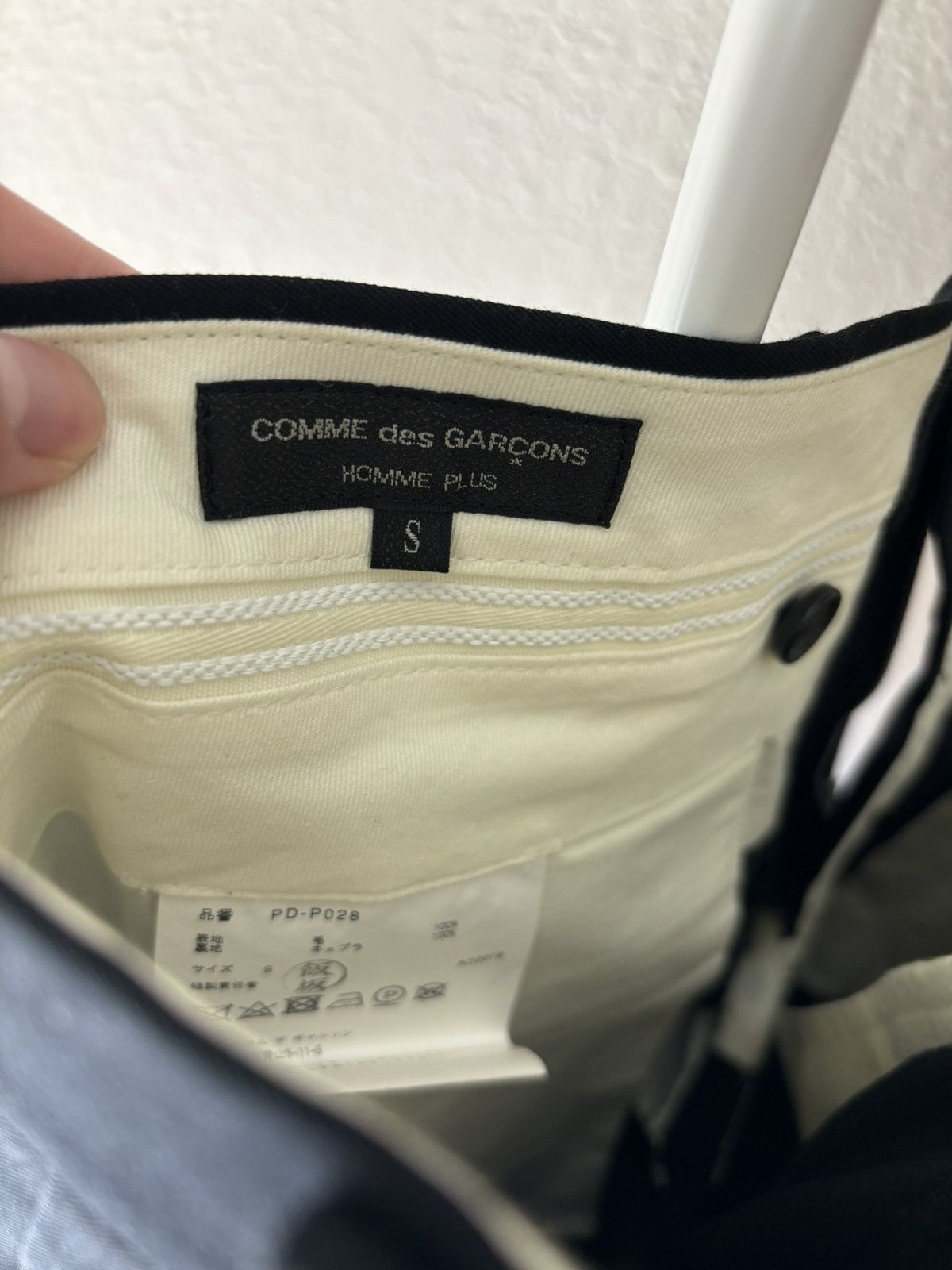 Comme des Garcons Homme Plus Black Zip-off wool trousers Size US 31 - 14 Thumbnail