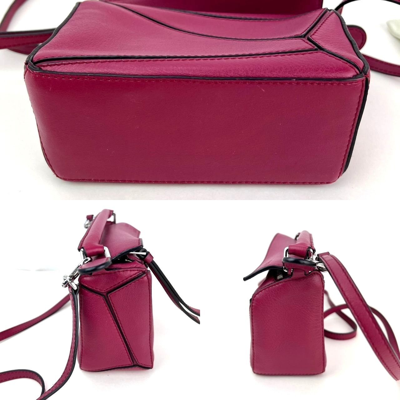 Loewe Loewe Calfskin Mini Crimson Puzzle Crossbody Hand Bag Size ONE SIZE - 5 Thumbnail