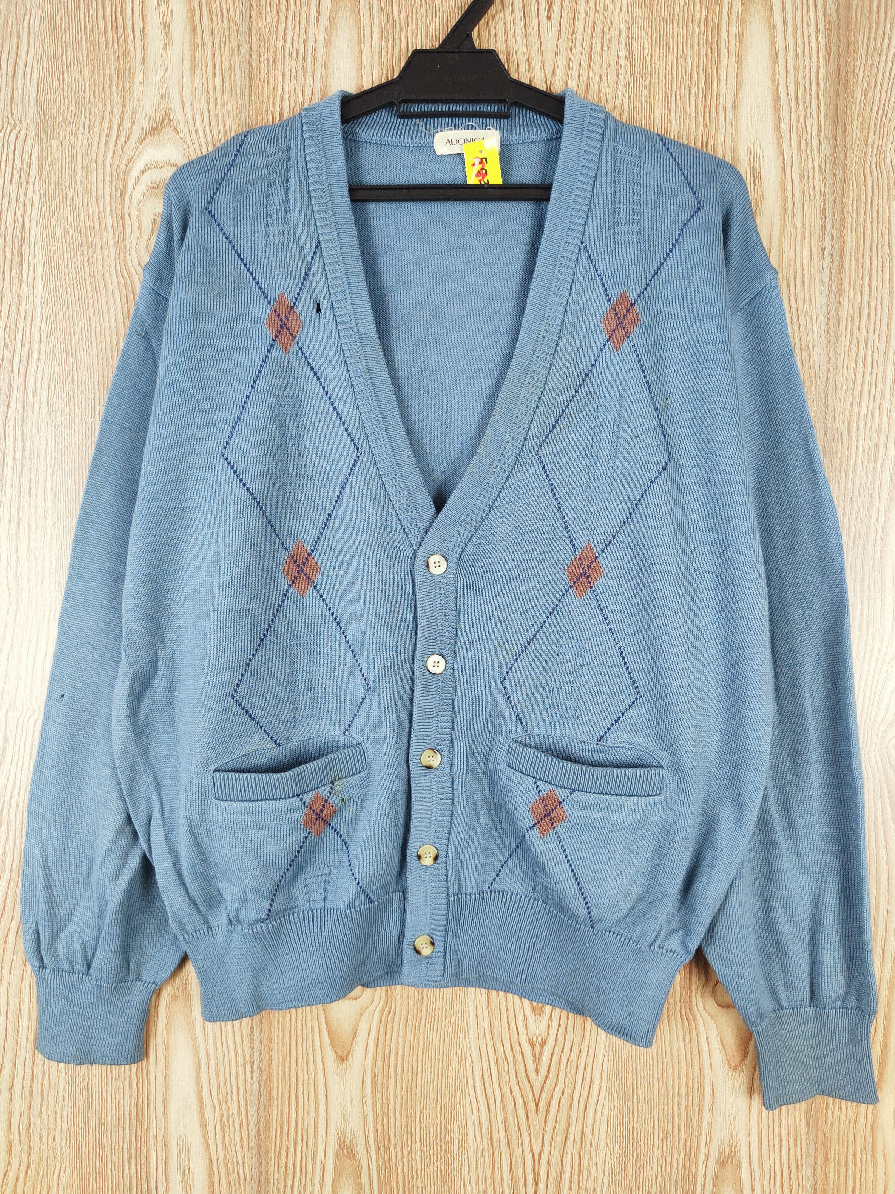Homespun Knitwear × Japanese Brand Adonica Blue Knitwear Cardigan #W300 Size US L / EU 52-54 / 3 - 1 Thumbnail