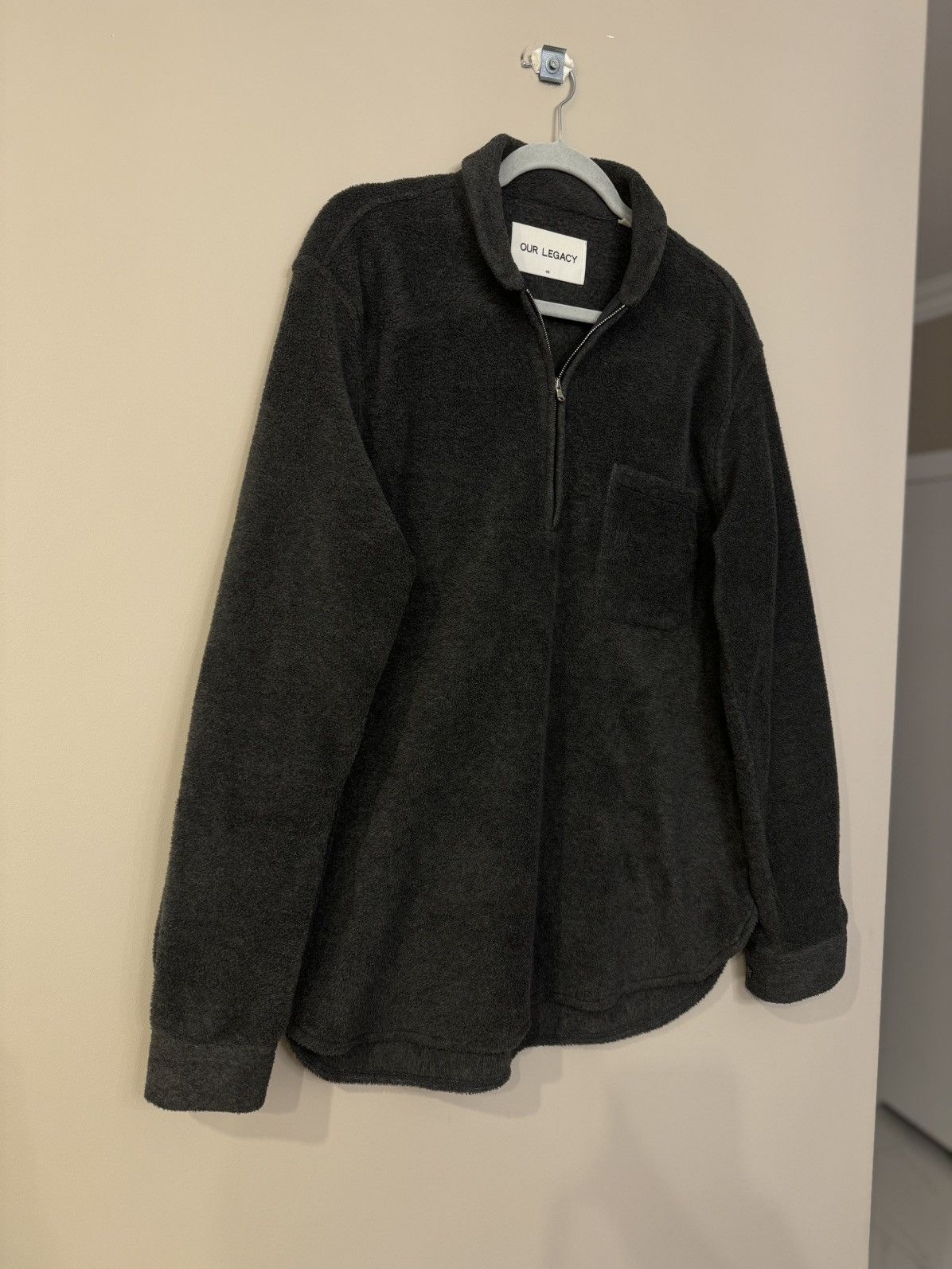 Our Legacy Our Legacy fleece Zip 1/4 gray vintage Lampo Size US M / EU 48-50 / 2 - 2 Thumbnail