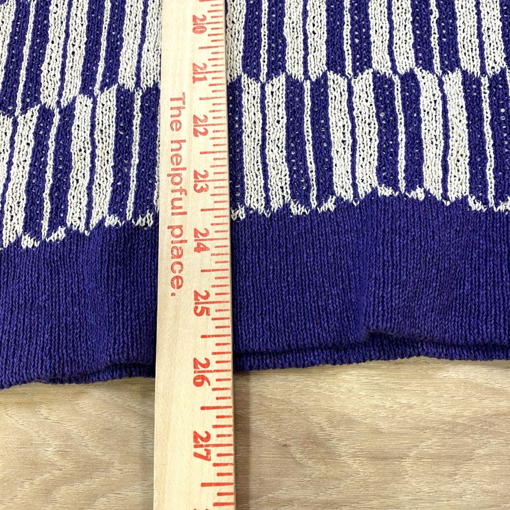Needles VINTAGE Needles Knit Polo Mens M Purple White Geometric Nepenthes Japanese Paper Heritage Short Sleeve Collarless 43 in Chest Mens Regular Size M Size US M / EU 48-50 / 2 - 6 Thumbnail