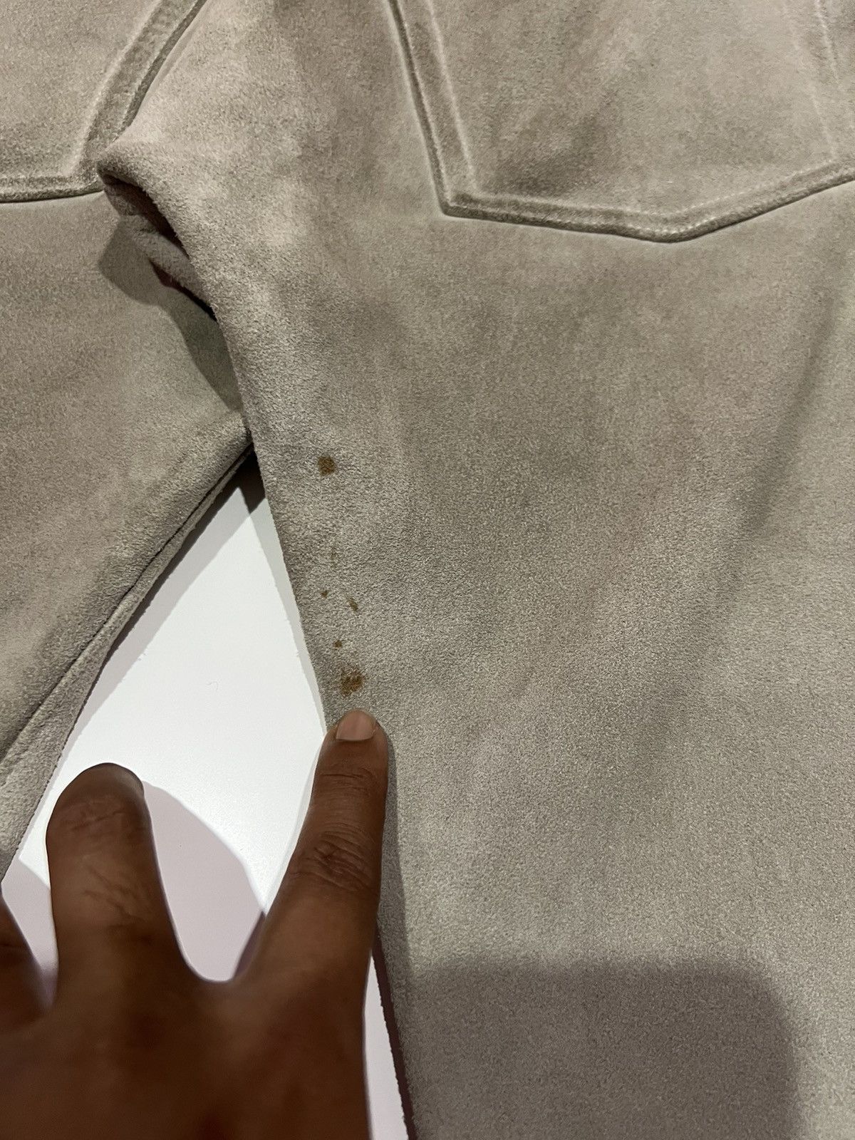 GOODENOUGH 🔥 Good Enough Hiroshi Fujiwara suede Leather GDEH pants Size US 32 / EU 48 - 15 Thumbnail