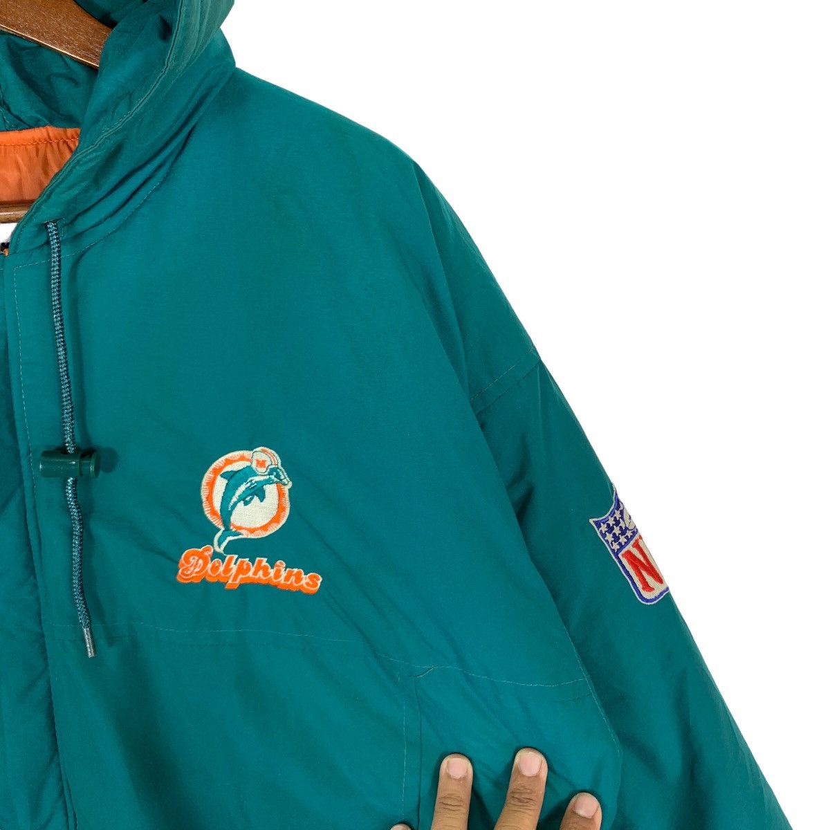 Starter × Vintage VINTAGE MIAMI DOLPHINS NFL STARTER BOMBER LIGHT JACKET Size US M / EU 48-50 / 2 - 5 Thumbnail